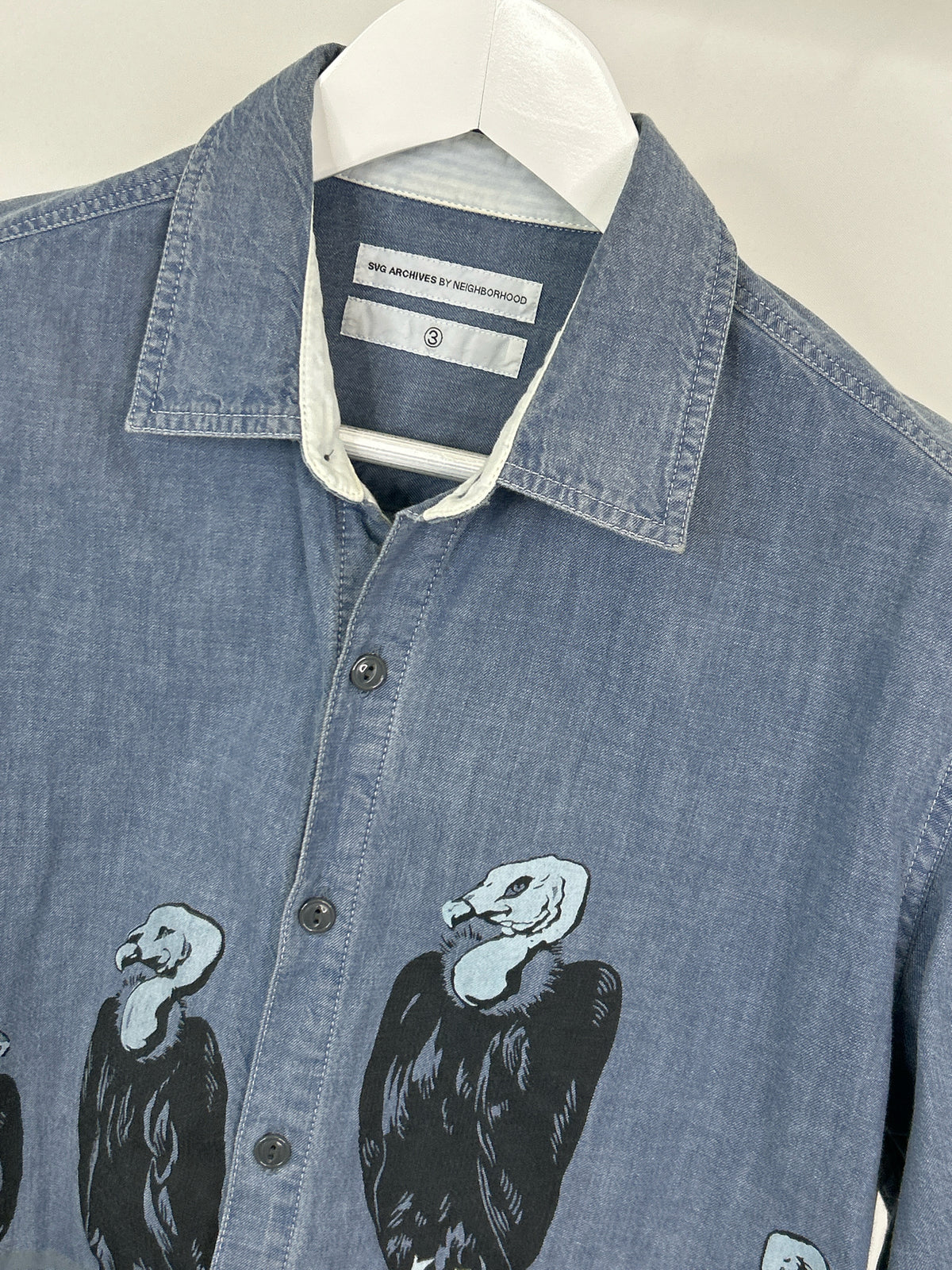 Svg Archives By Neighborhood Size L BLUE DENIM Women Shirt