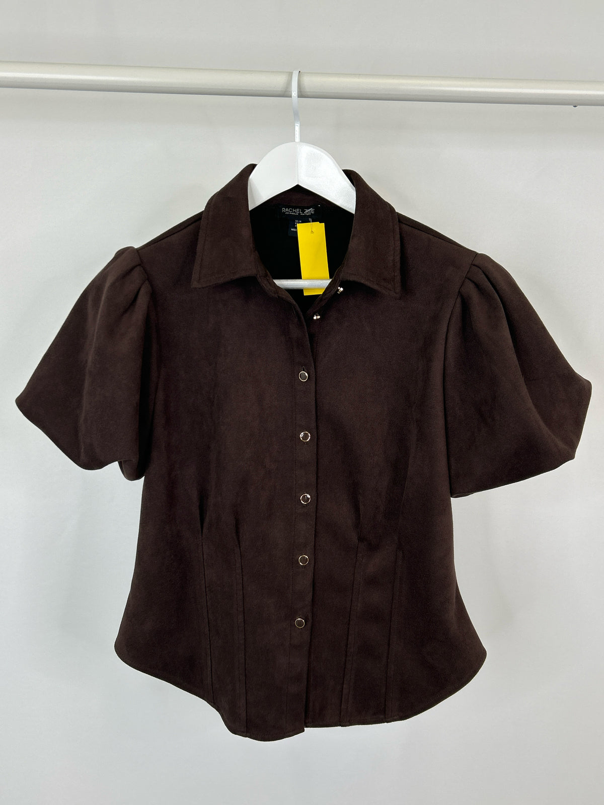 RACHEL ZOE Size M Brown Women Shirt