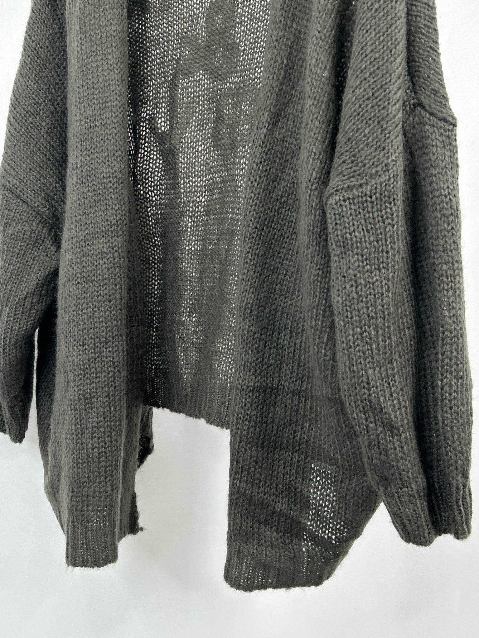 ELAN Size One Size Grey Women Cardigan