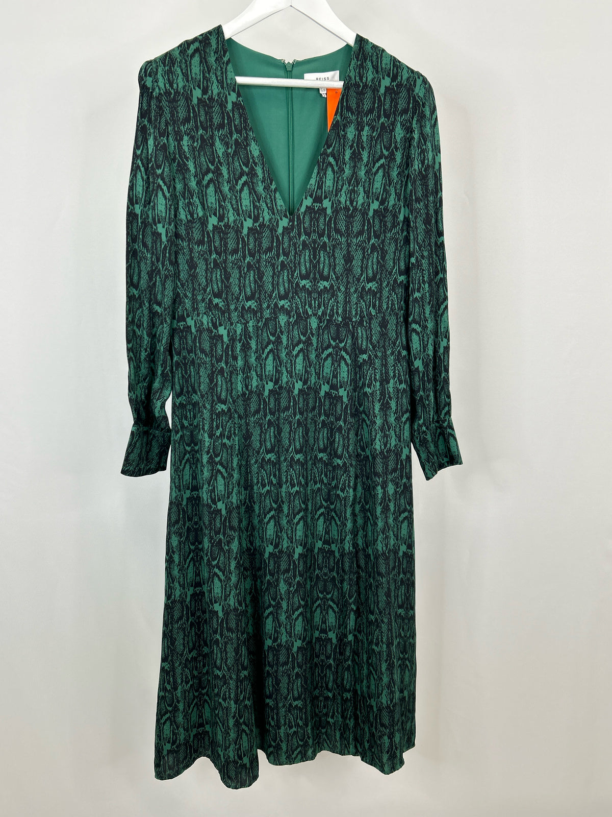 REISS Size 10 GREEN AND BLACK Women Dress