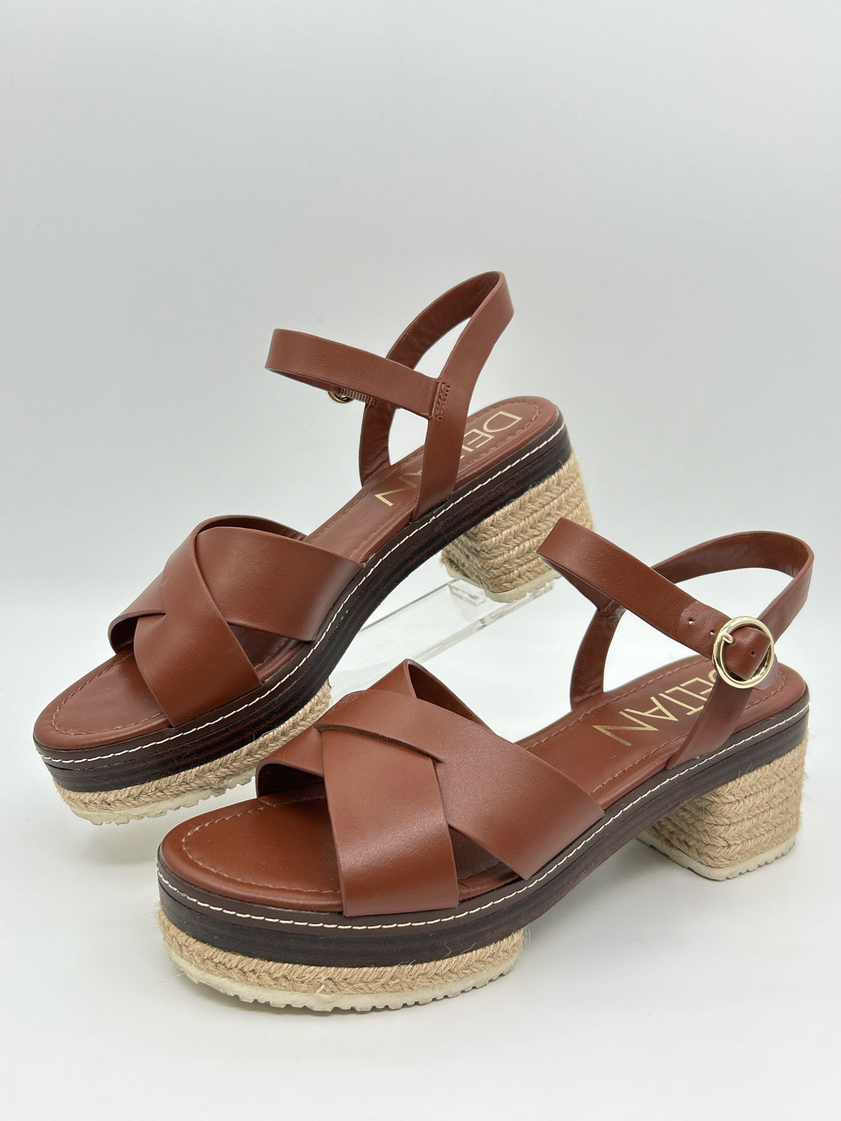 DELTAN Size 9.5M Brown Women Sandal