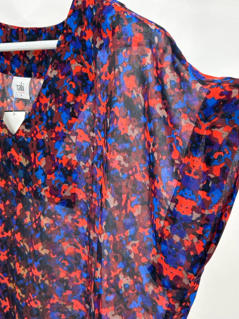 CABI Women Size L Red and Blue Top
