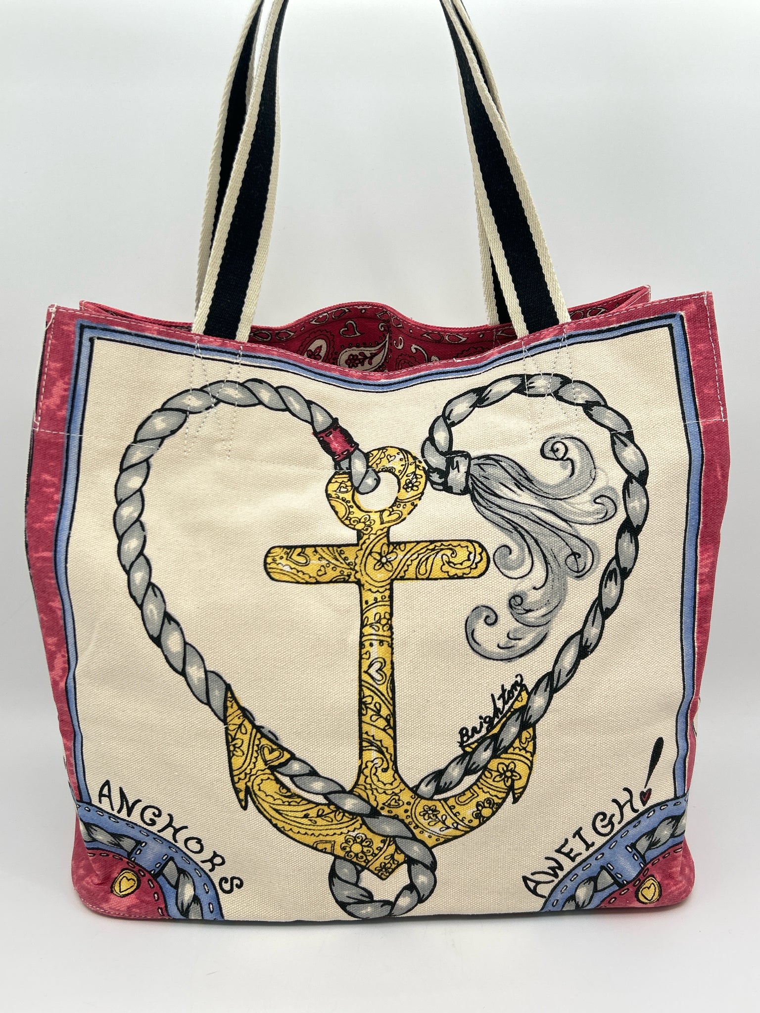 BRIGHTON CREAM AND RED Women Tote