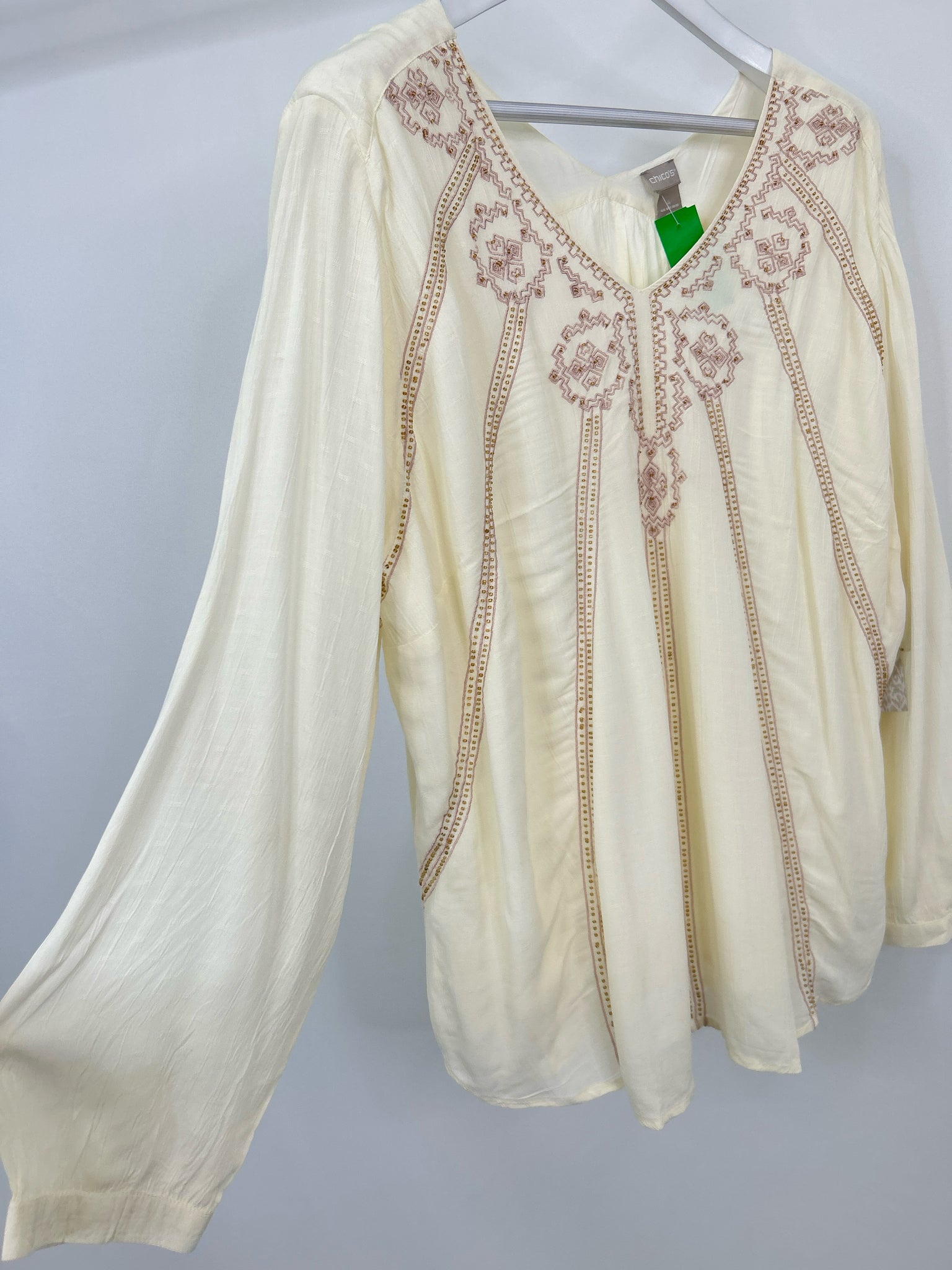 CHICO'S Size 20/22 ecru Women Top