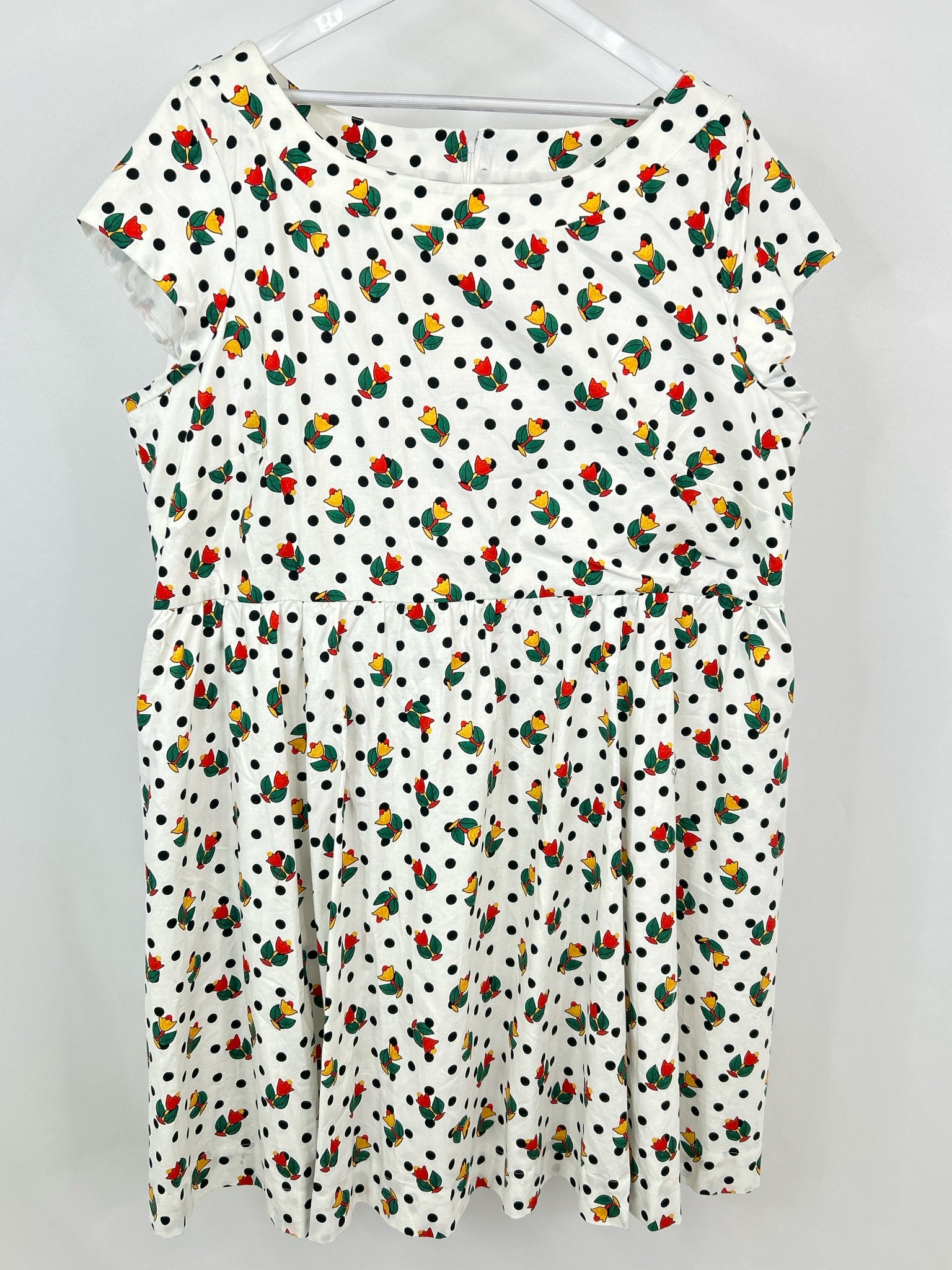 Bea & Dot by ModCloth Size 4X White Print Women Dress