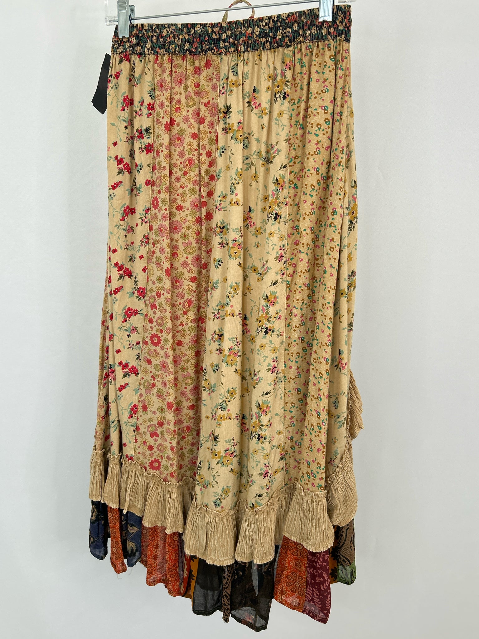 YOUNG THREADS Size S BEIGE FLORAL Women Skirt