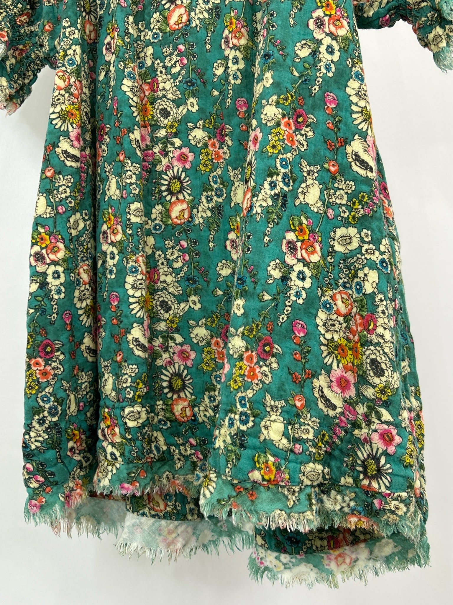 NATURAL LIFE Size L/XL Green Floral Women Dress
