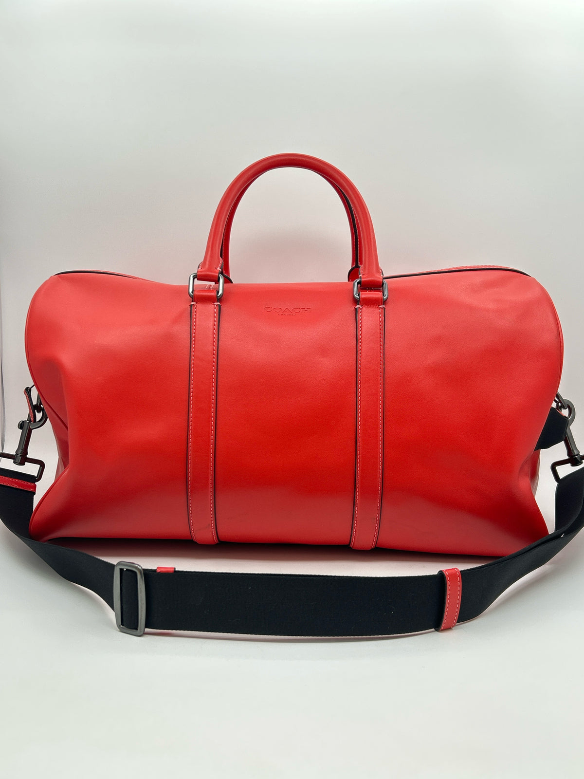 Coach Red Luggage Duffle Bag