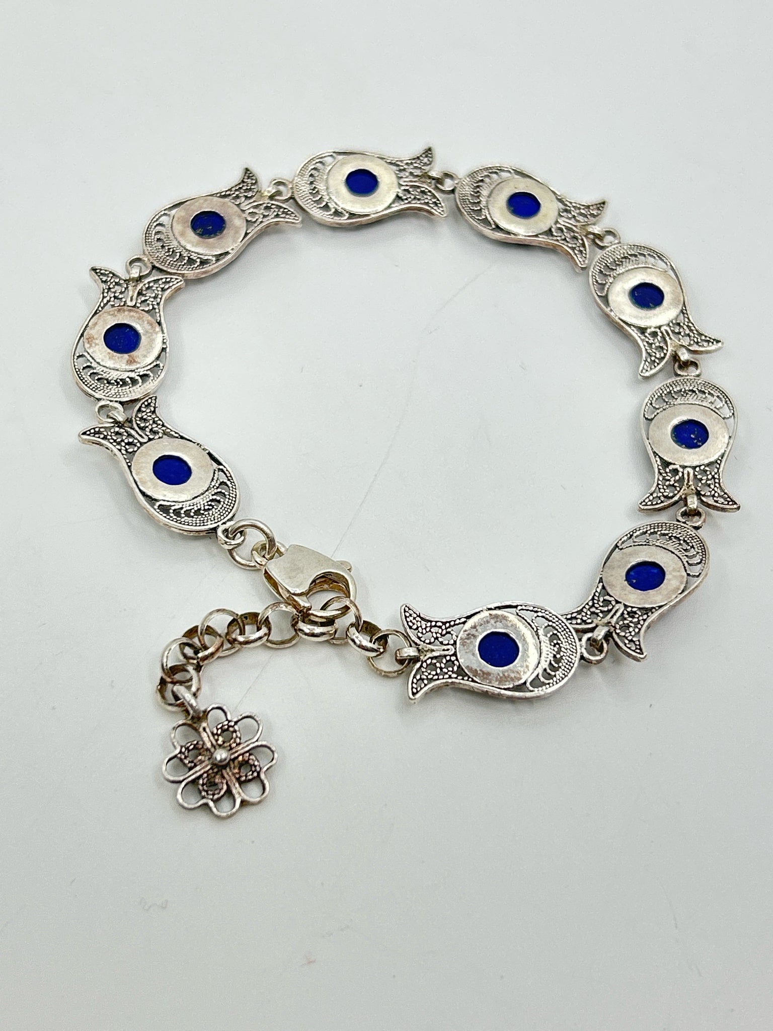 NO BRAND Blue and Silver Bracelet