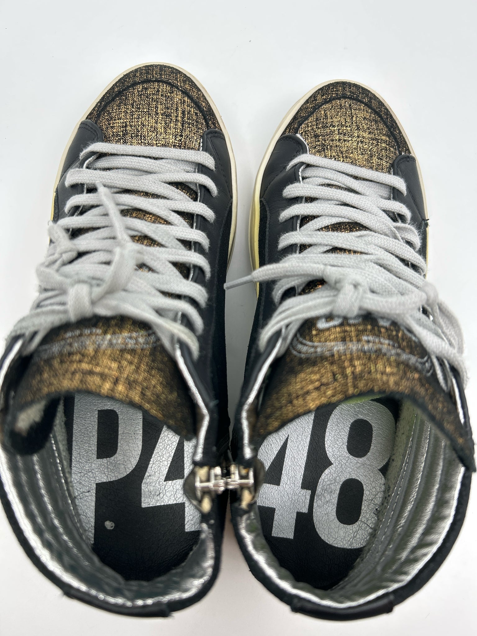 P448 Size 38 Black Women Sneakers