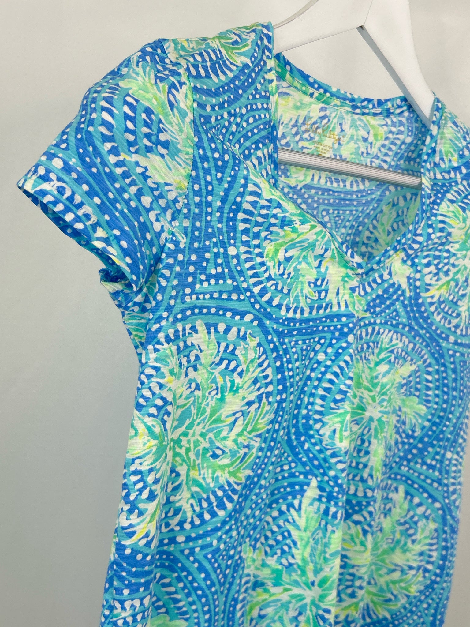 LILLY PULITZER Size XXS Blue & Green Women Shirt