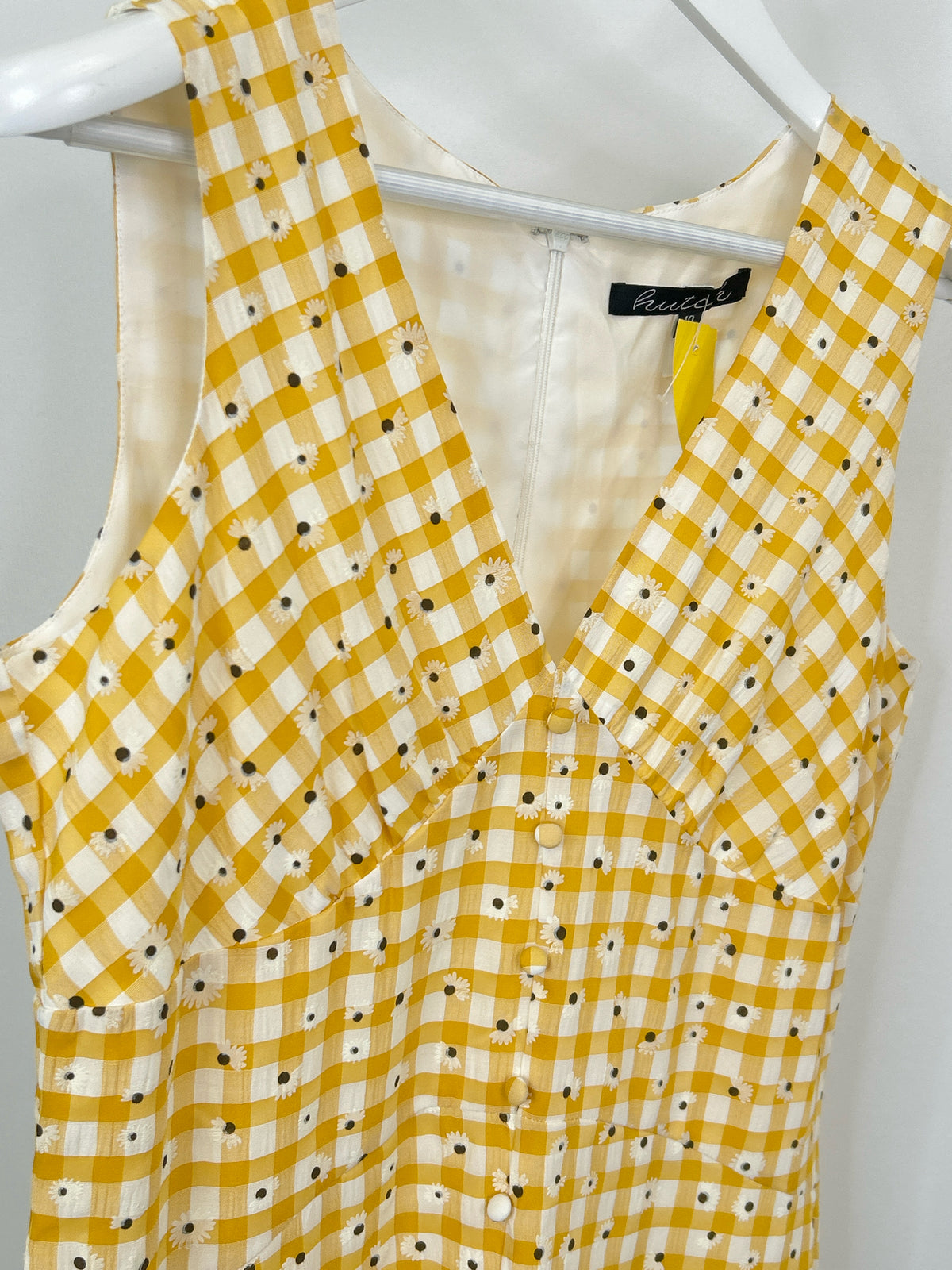 HUTCH Size 10 YELLOW FLORAL Women Dress