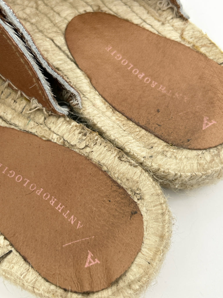 ANTHROPOLOGIE Size 36 Brown Print Women's Sandal