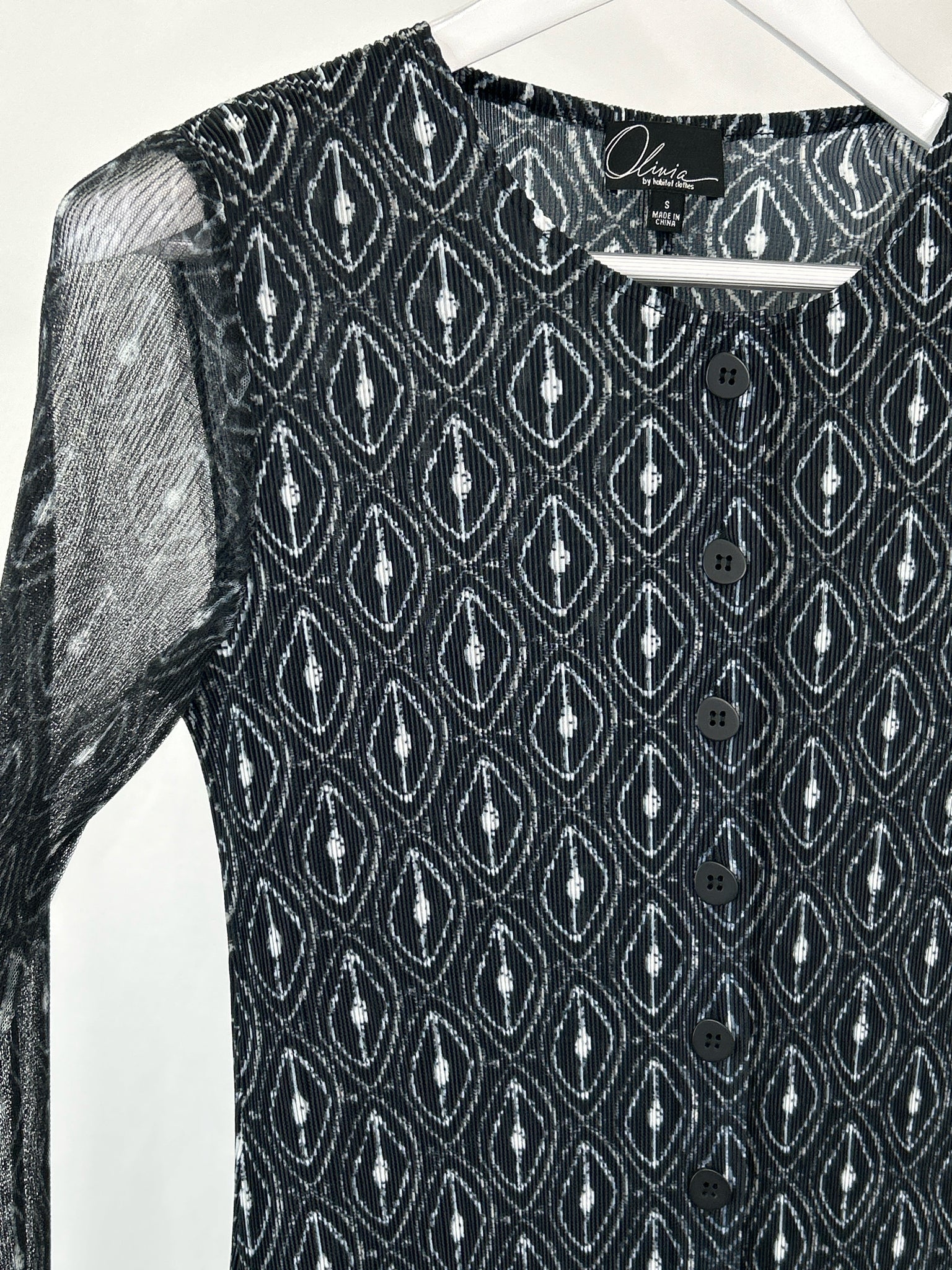 OLIVIA BY HABITAT CLOTHES Size S Black and White Women Dress