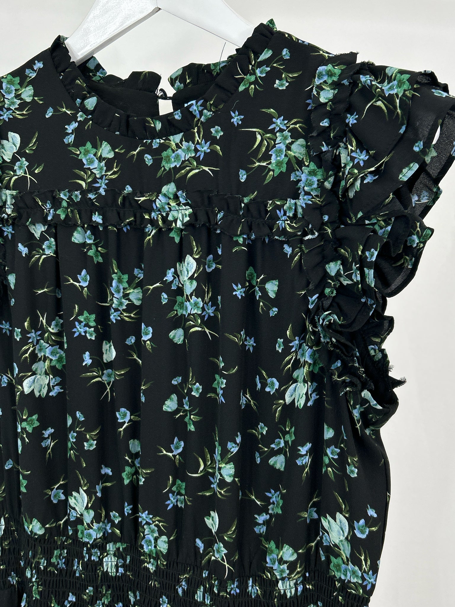 CECE Size L Black Floral Women's Dress