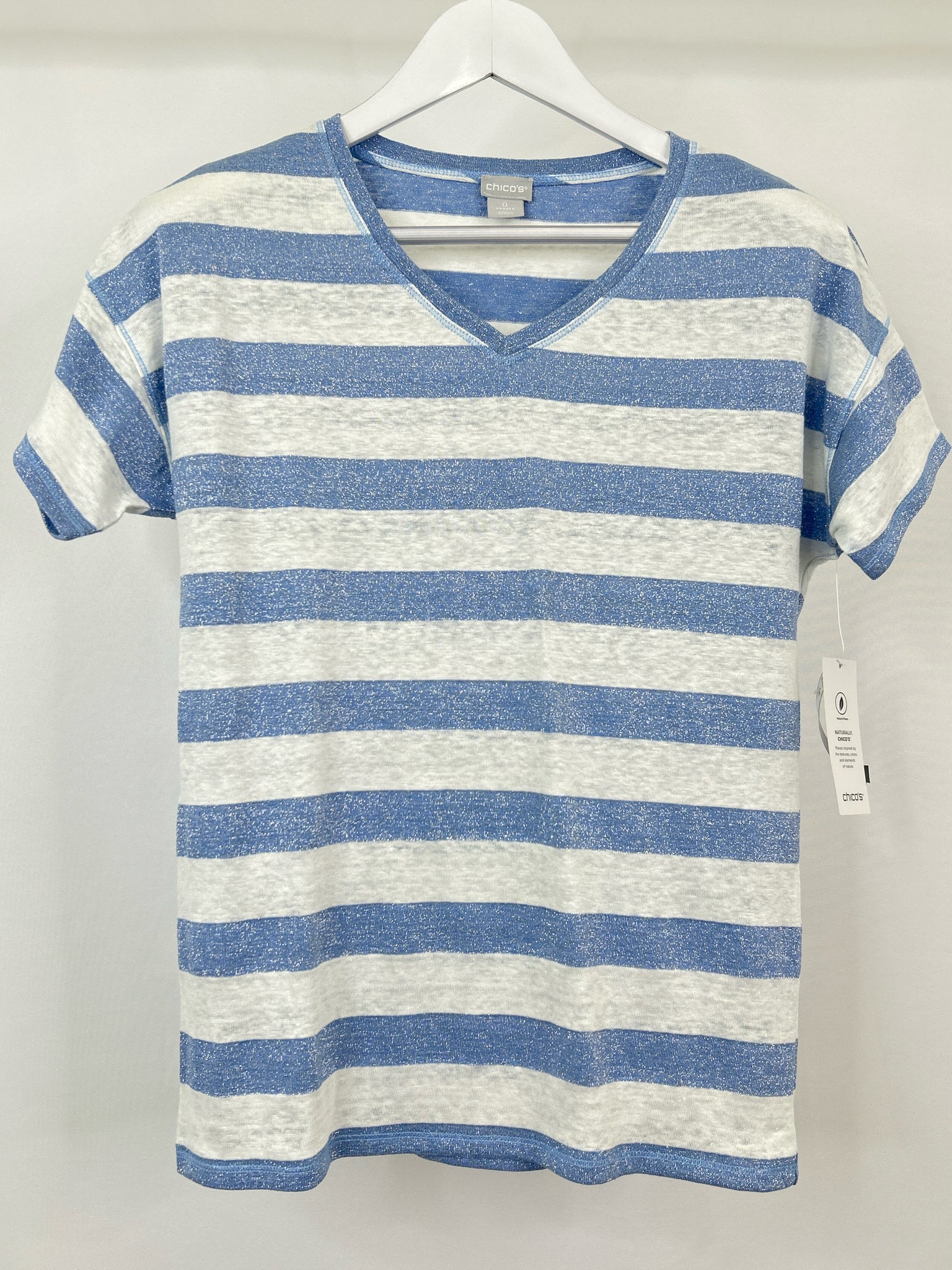 CHICO'S Size S blue and white Women Top