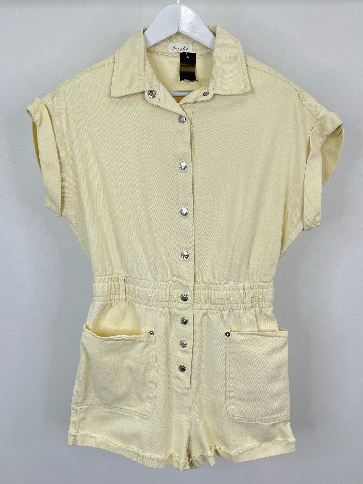 BUCKET LIST Size S CREAM DENIM Women Romper