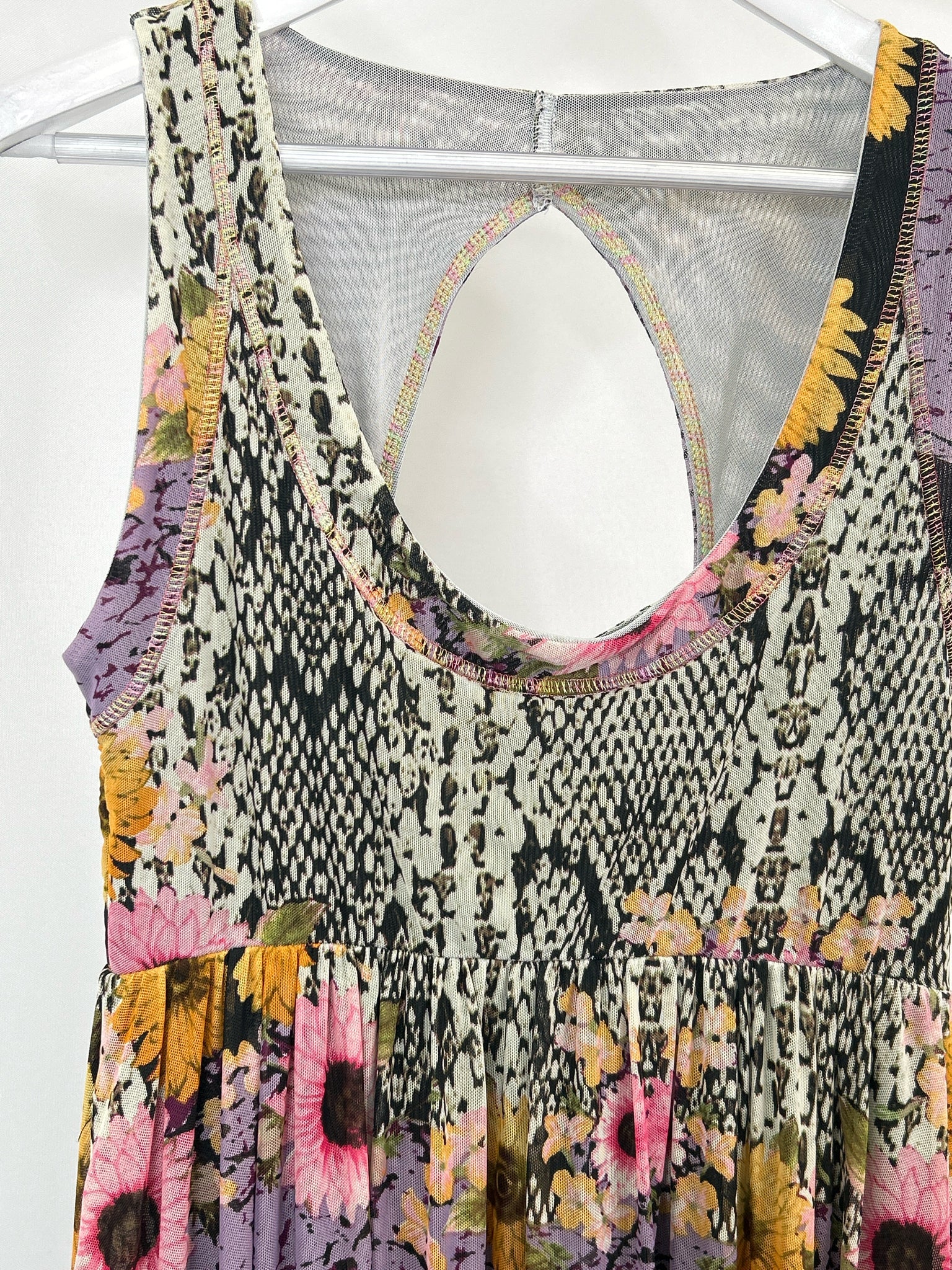 AUTUMN TENEYL Size M/L Black and Purple Women Dress