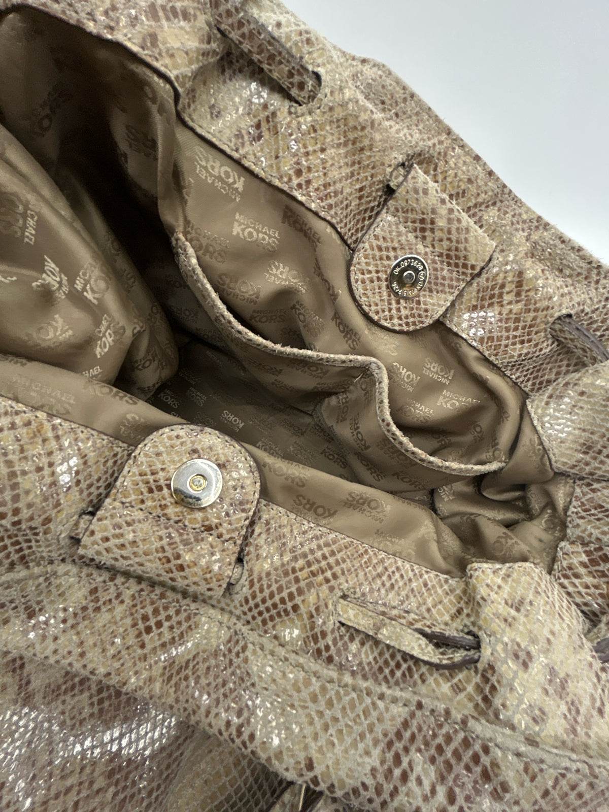 MICHAEL KORS COLLECTION Beige Print Women Tote