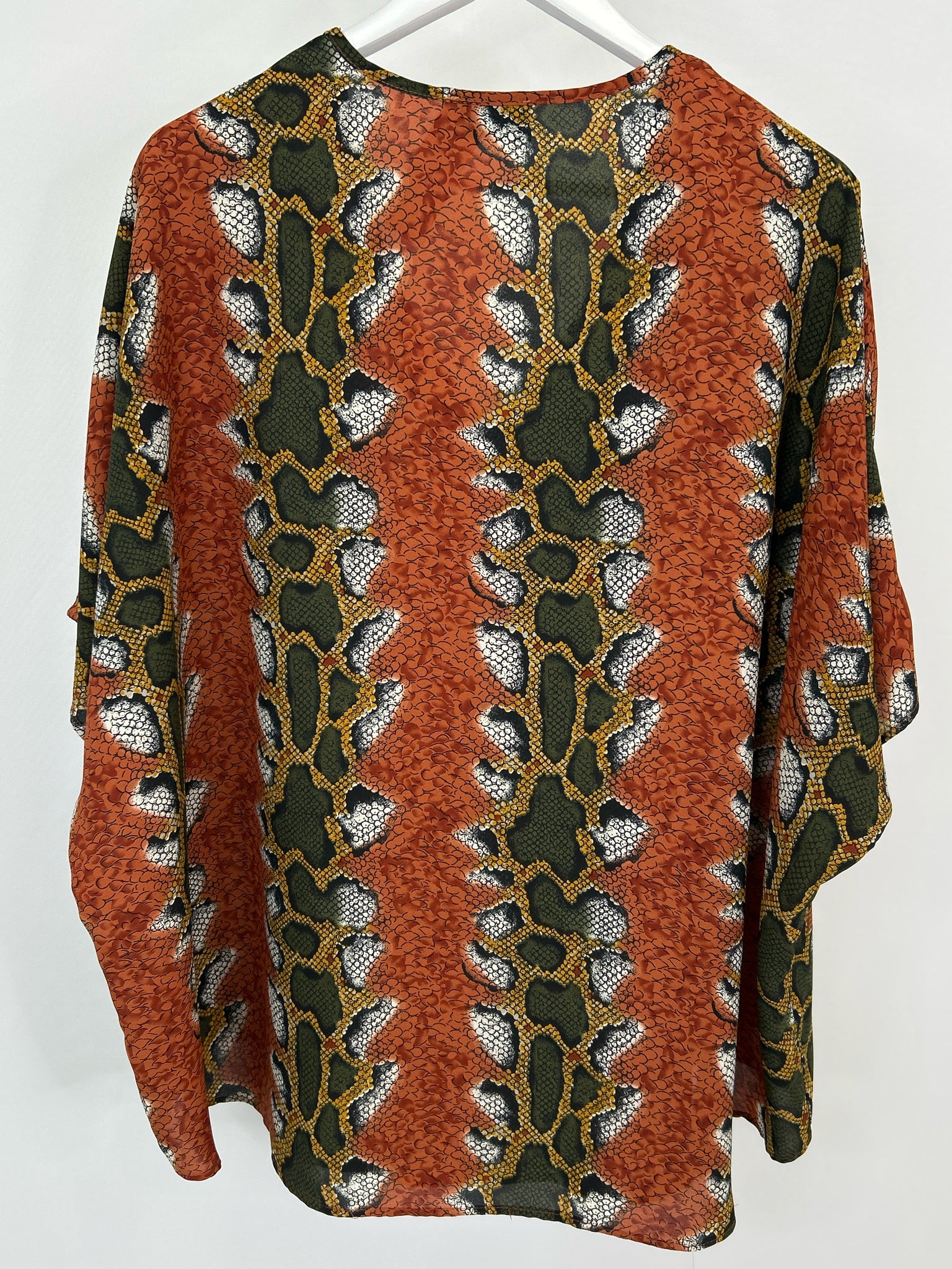 ADRIENNE Size L Burnt Orange Women Top
