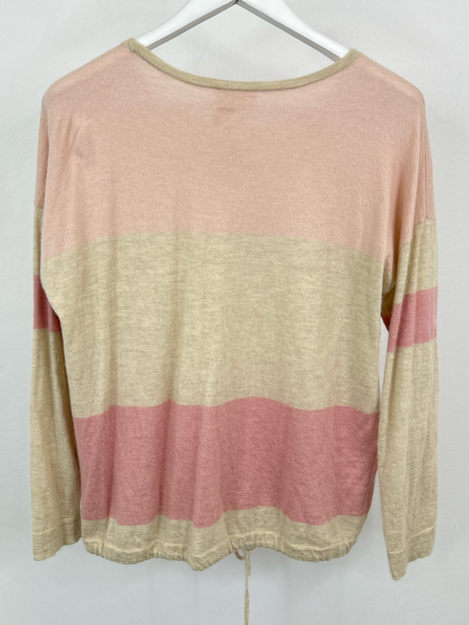 HAVEN WELL WITHIN Size L Pink Striped Women Sweater