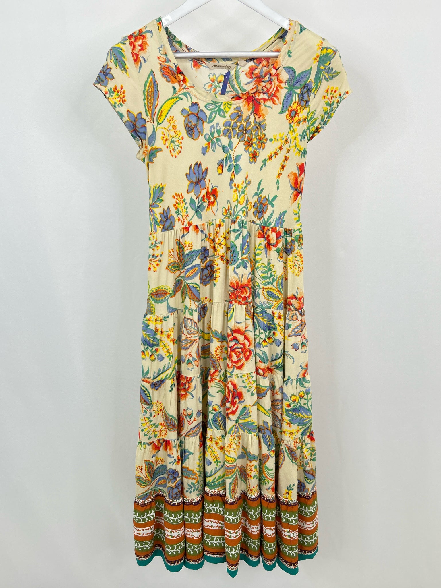 soft surroundings dress Pre-loved White Linen Long Sleeve With Lace Details 268 Item ID SOFT SURROUNDINGS SPRING OUTFIT: #ad