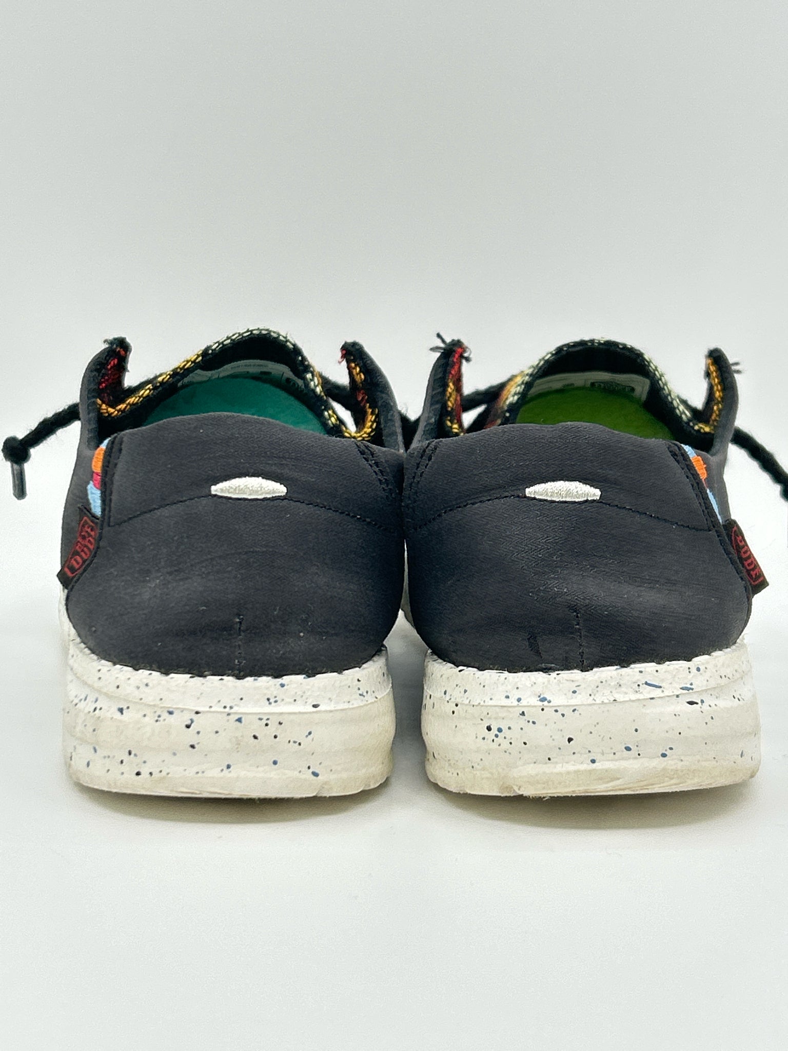 Hey Dude Size 7 Black Print Women Sneakers
