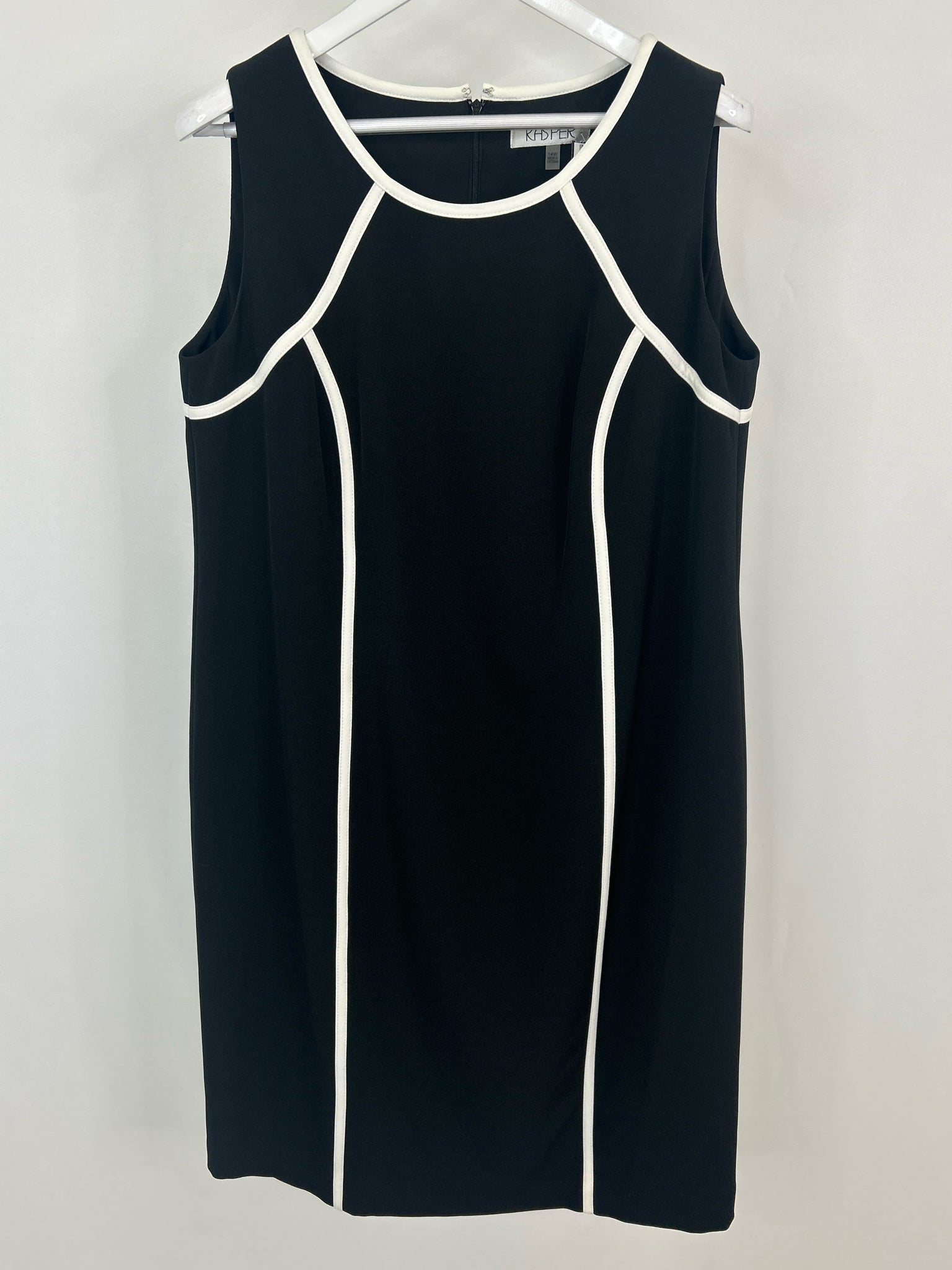 KASPER Size 14W Black Women Dress