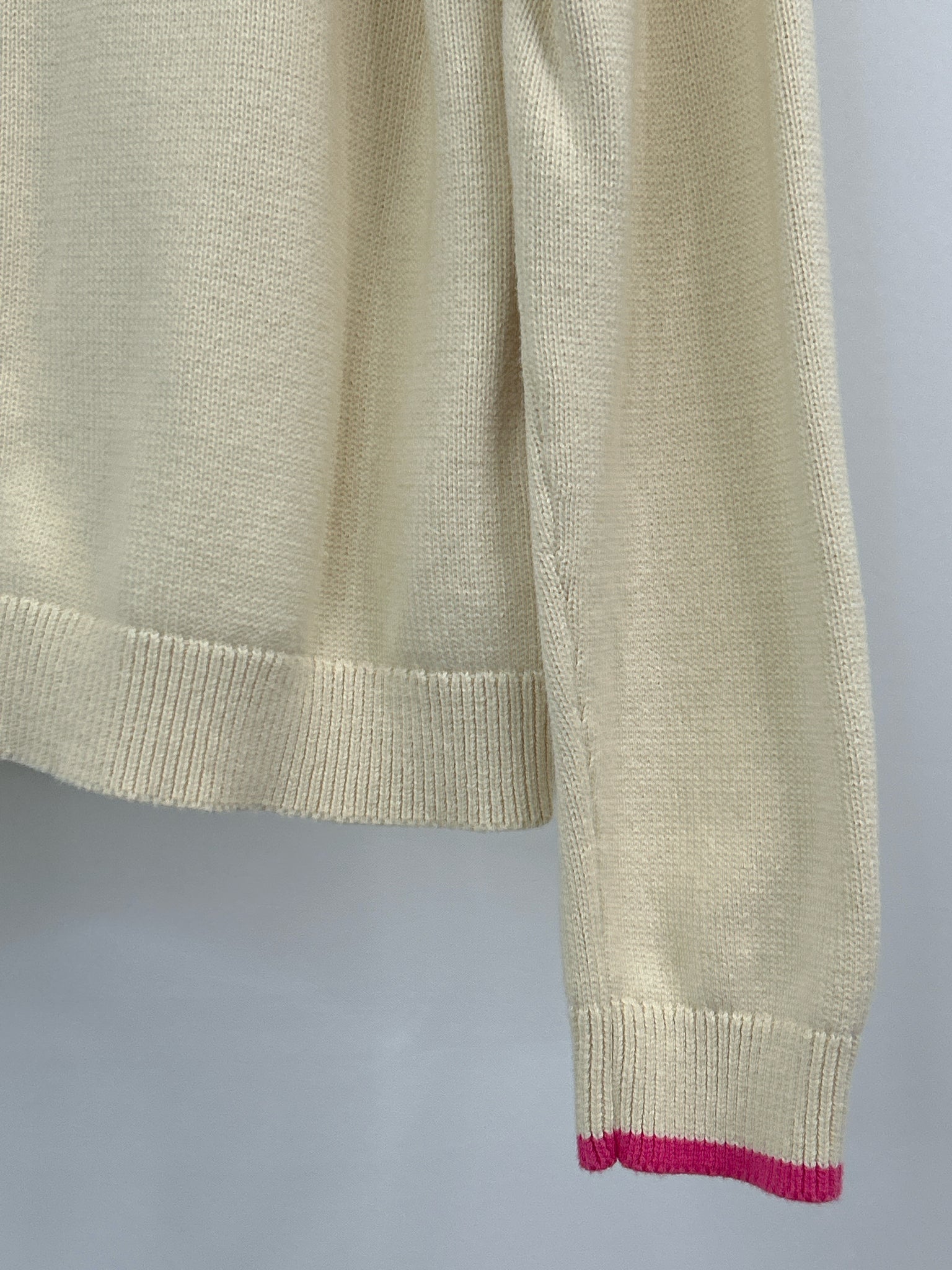 BODEN Size L Cream Print Women Cardigan