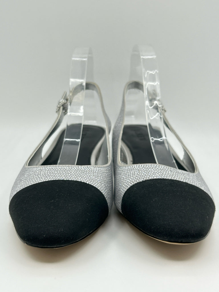 J CREW FACTORY Size 10 Rhinestone and Black Women's Pumps