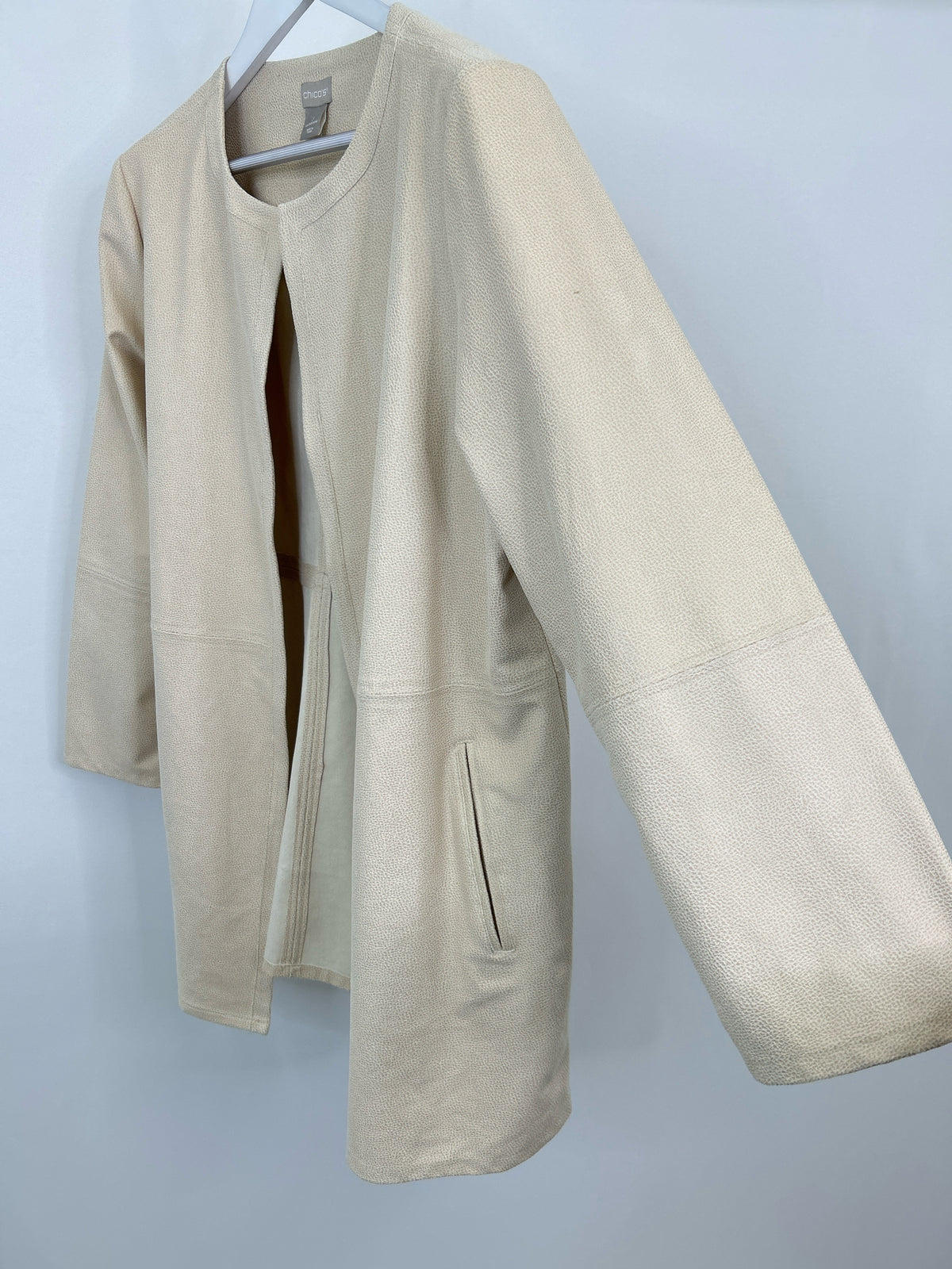 CHICO'S Size 16/18 Cream Women Jacket NWT