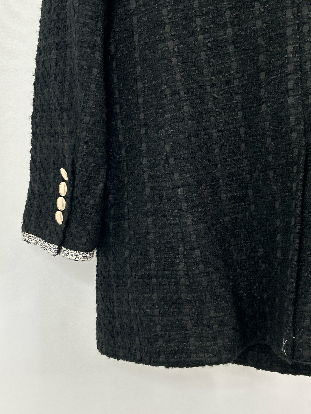 ANN TAYLOR Size M Black and White Women Blazer