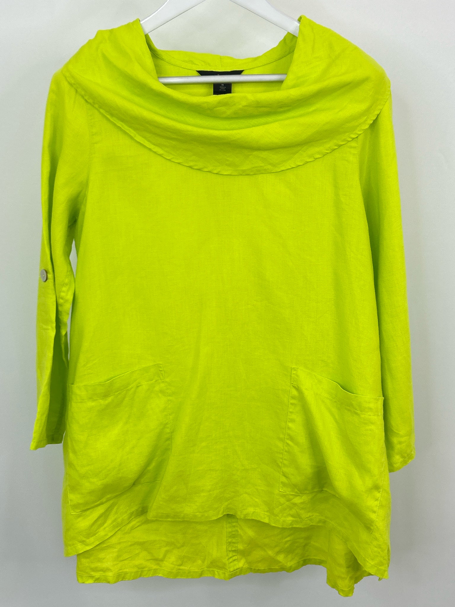 Ali Miles Size M Chartreuse Women Tunic