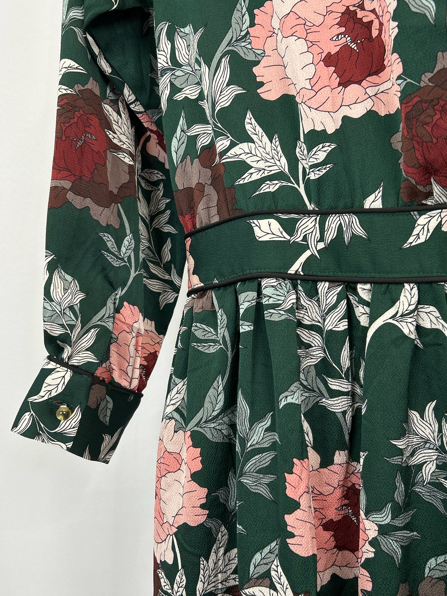 FRNCH Size S Green Floral Women Dress NWT