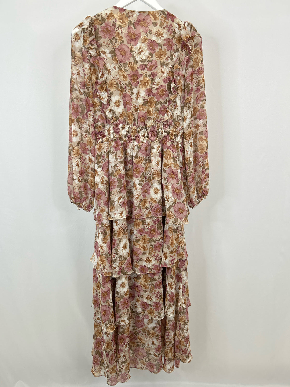 DRESS FORUM Size L Mauve and Grey Women Dress