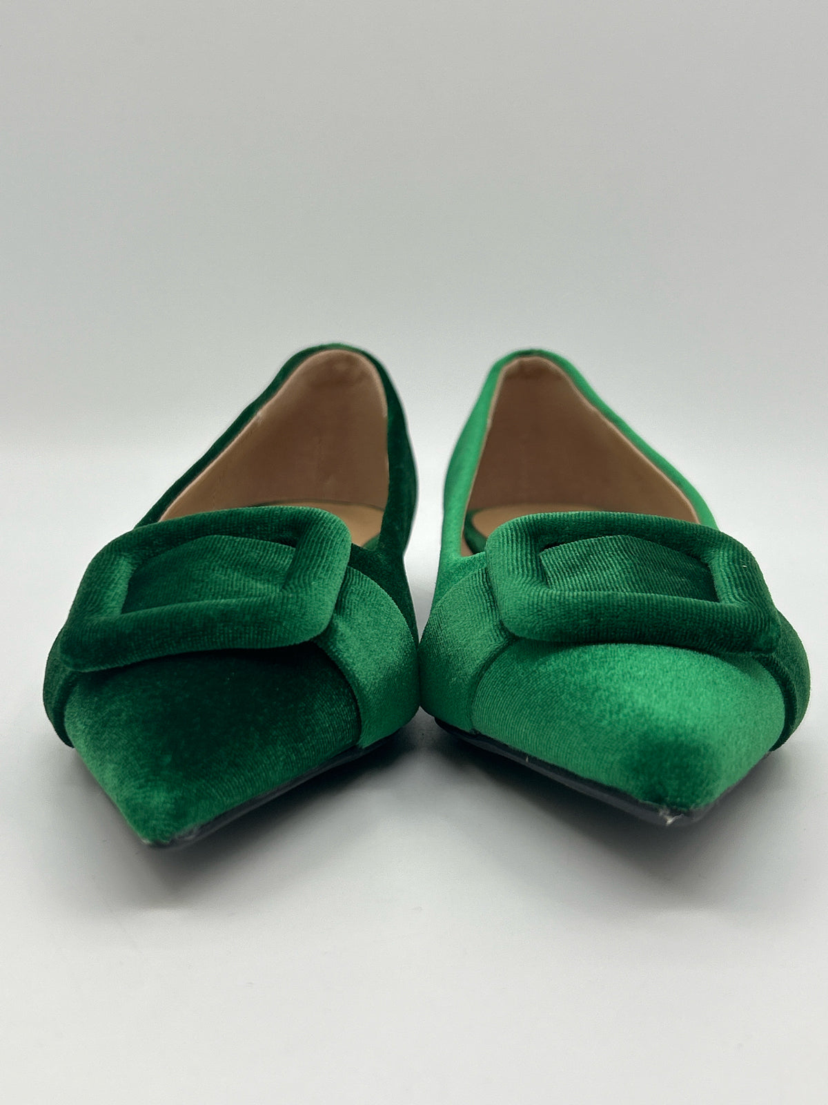 C. PARAVANO Size 40/9.5 Green Women Flats