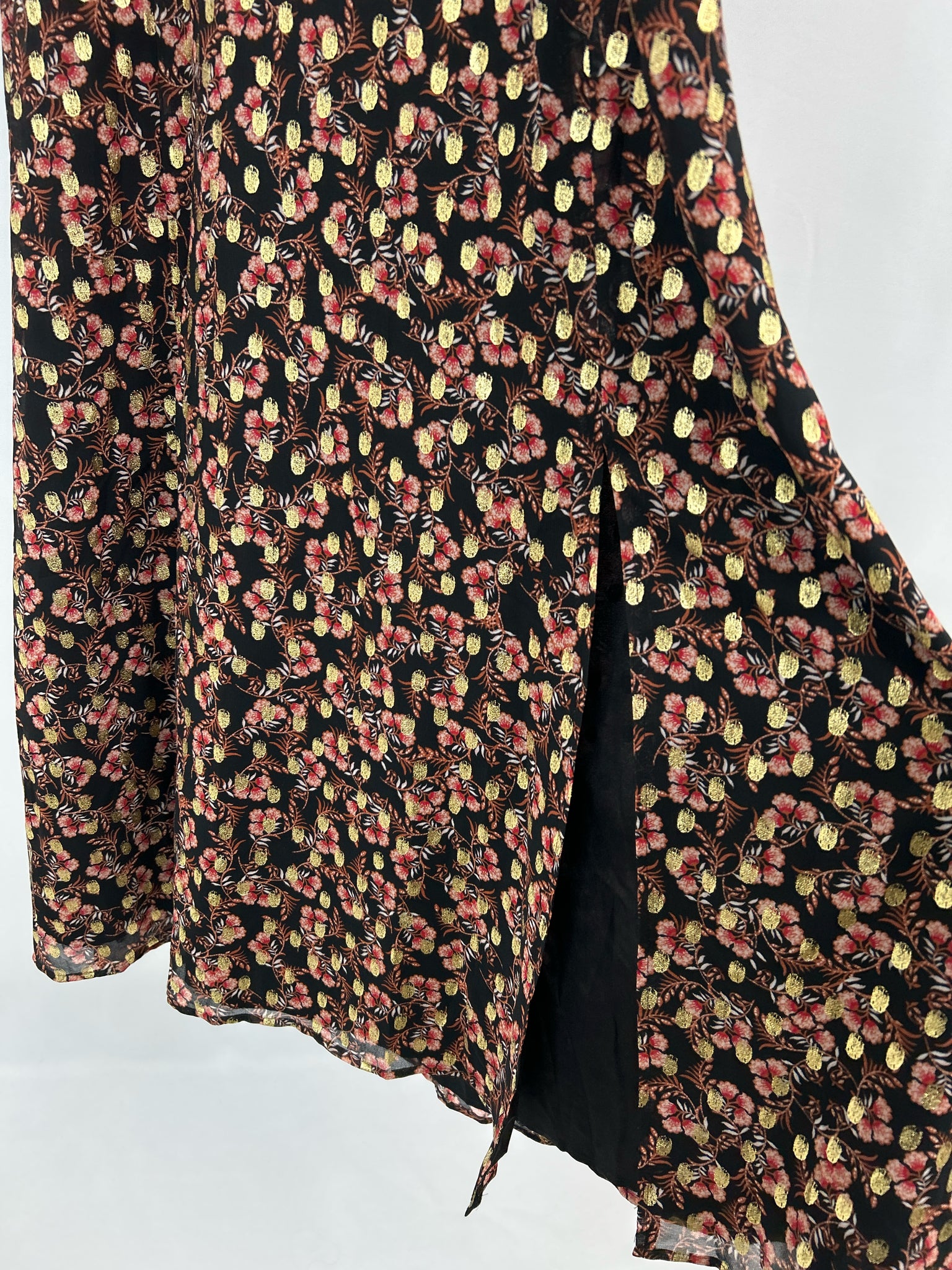 LOFT Size 6 Black Print Women Dress