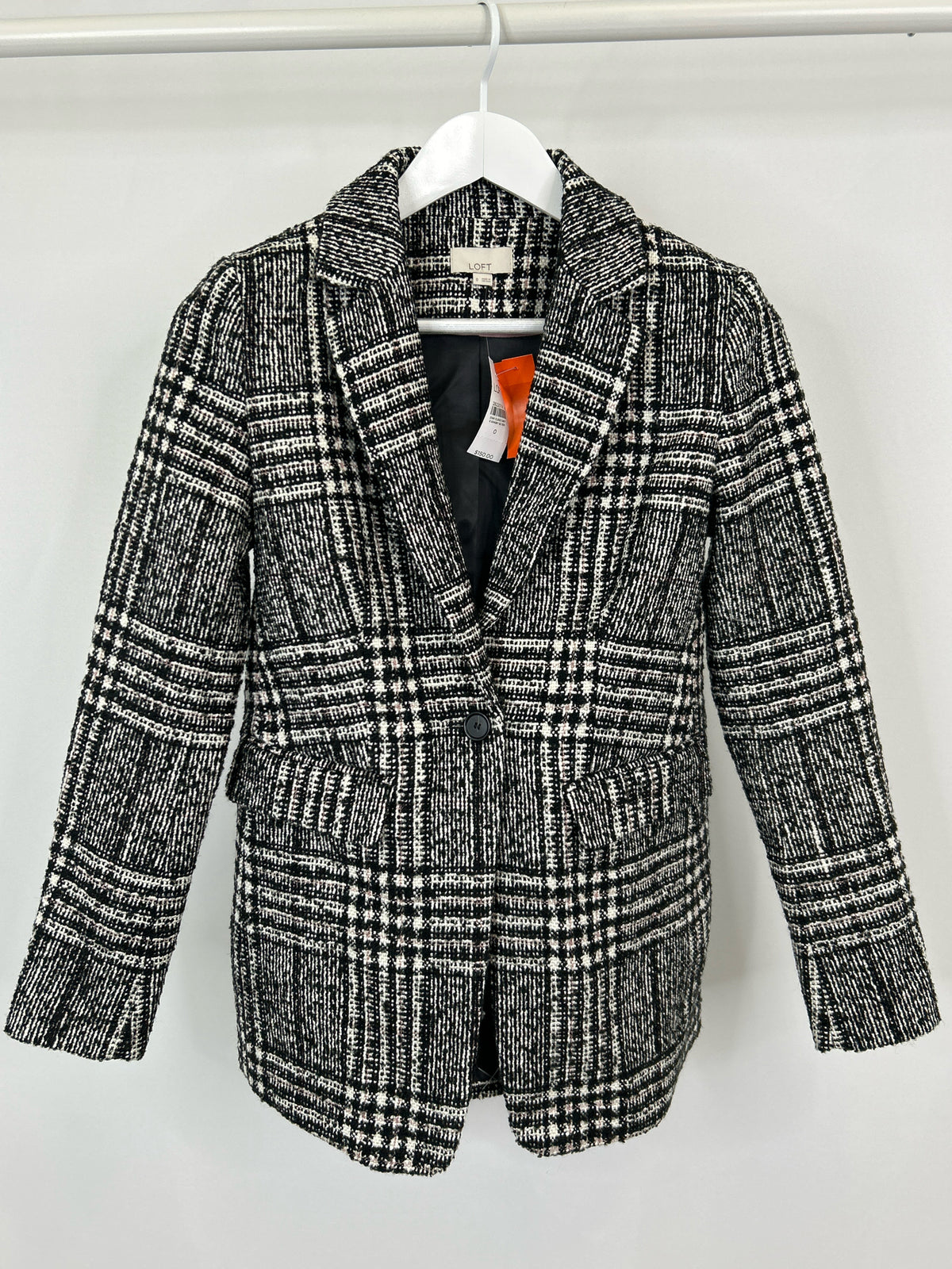 LOFT Size 0 Black and White Women Blazer