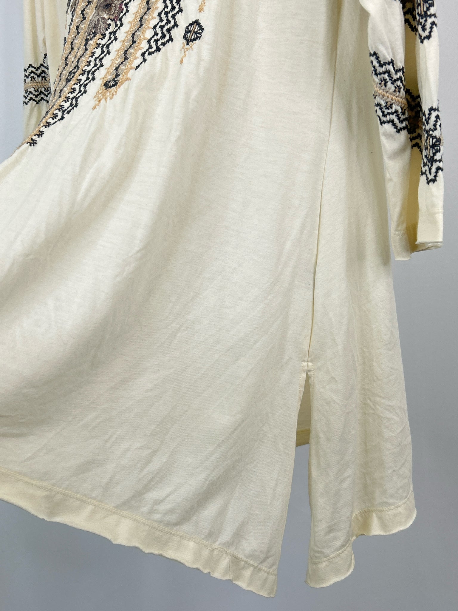 JOHNNY WAS Size M Beige Women Tunic