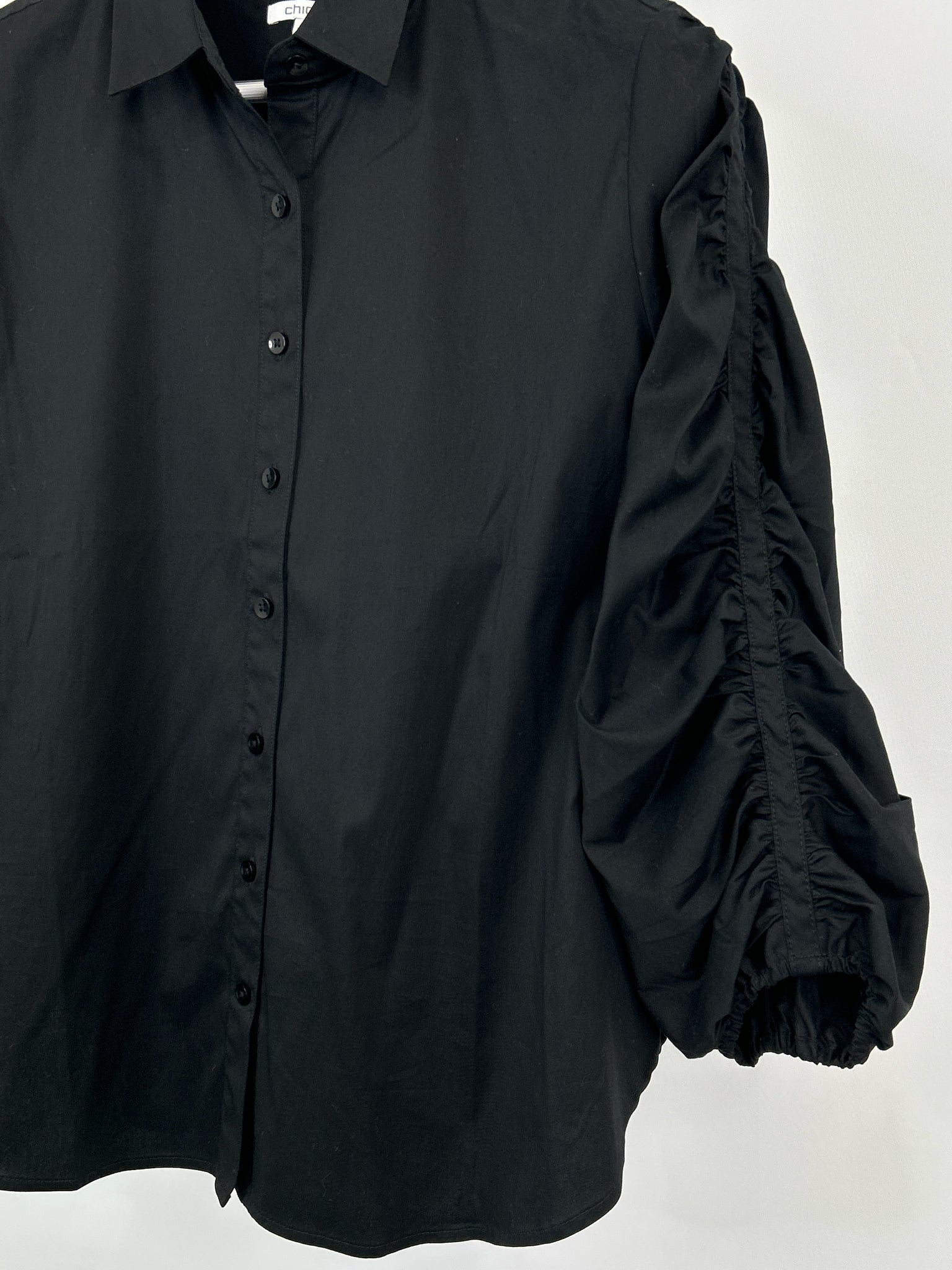 CHICO'S Size 12 Black Women Shirt