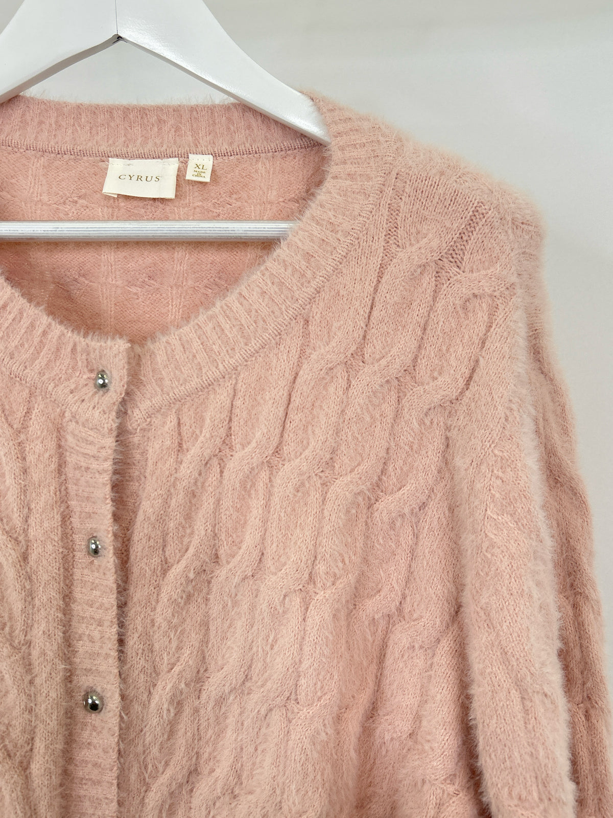 CYRUS Size XL Pink Women Cardigan