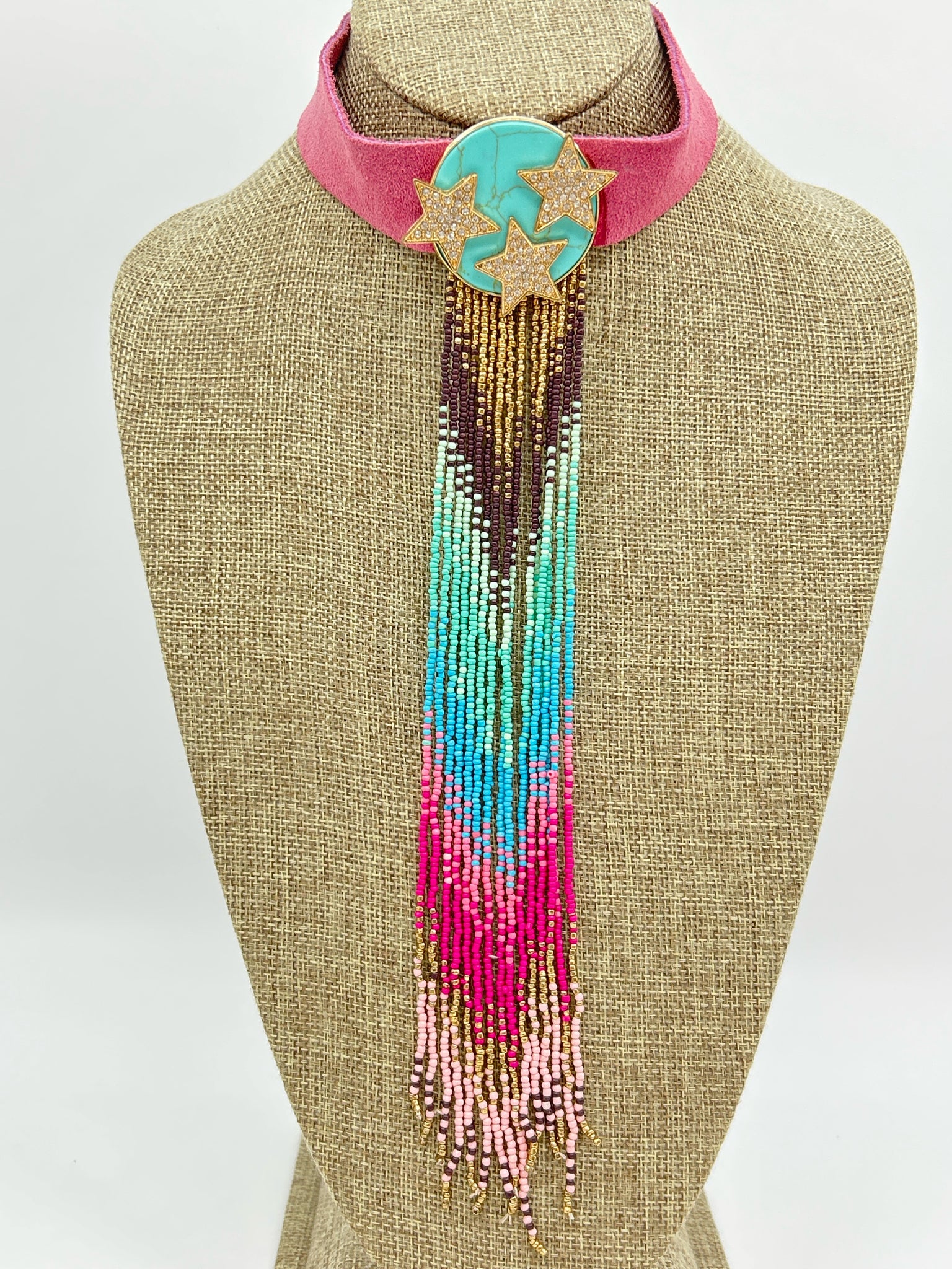GYPSY SOUTH NWT pink & turquoise Necklace
