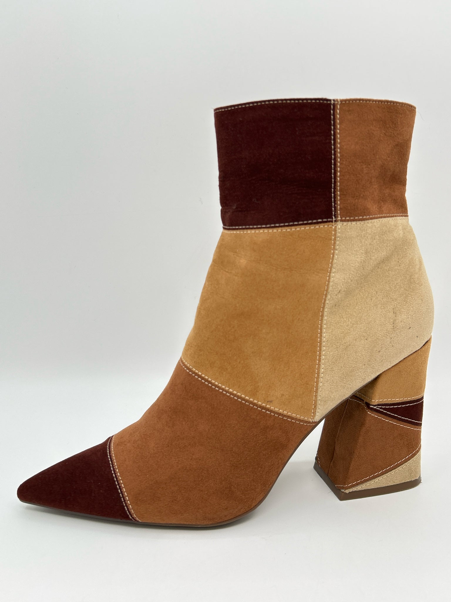 MADDEN GIRL Size 10M BROWN AND BEIGE Women Booties