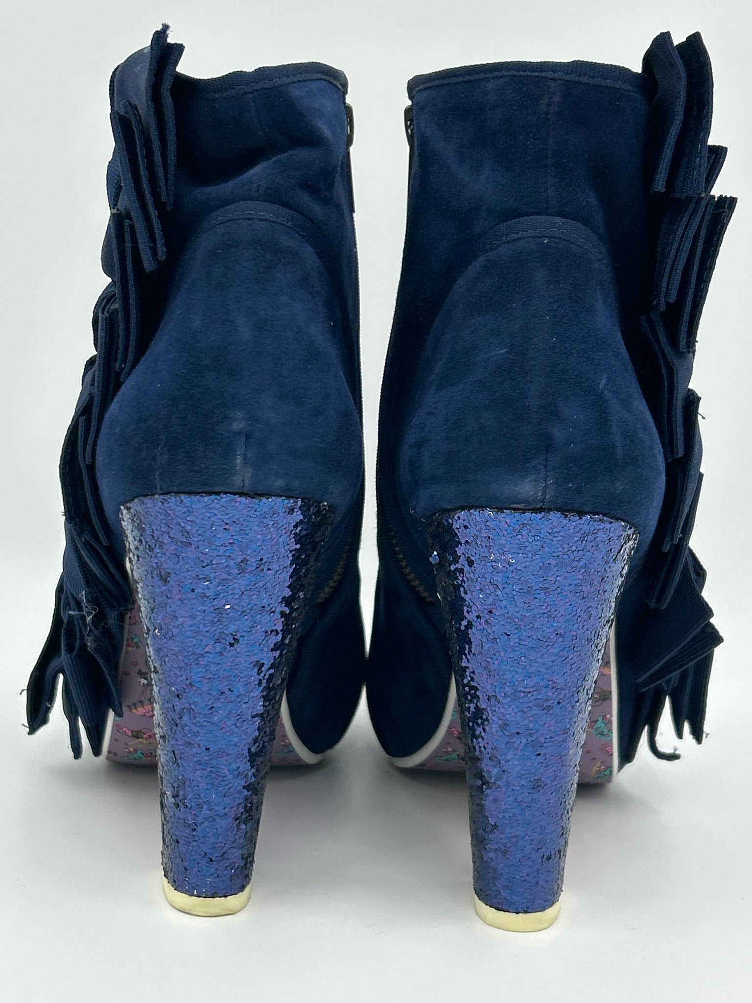 IRREGULAR CHOICE Size 10 Navy Women Booties