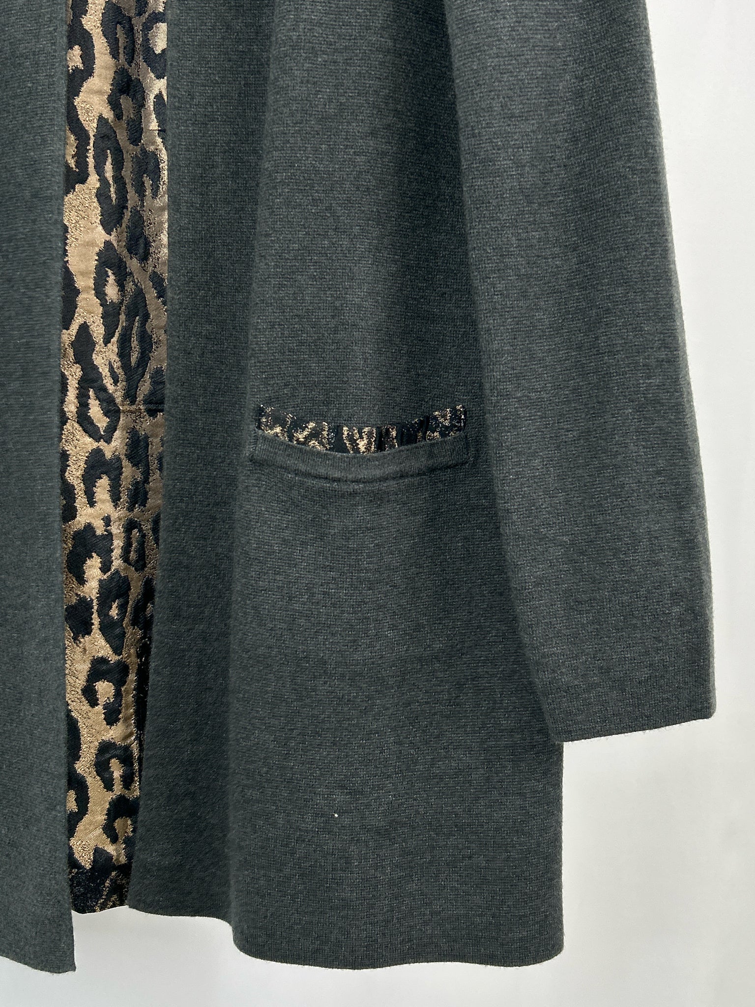 CHICO'S Size L Charcoal Women Cardigan NWT