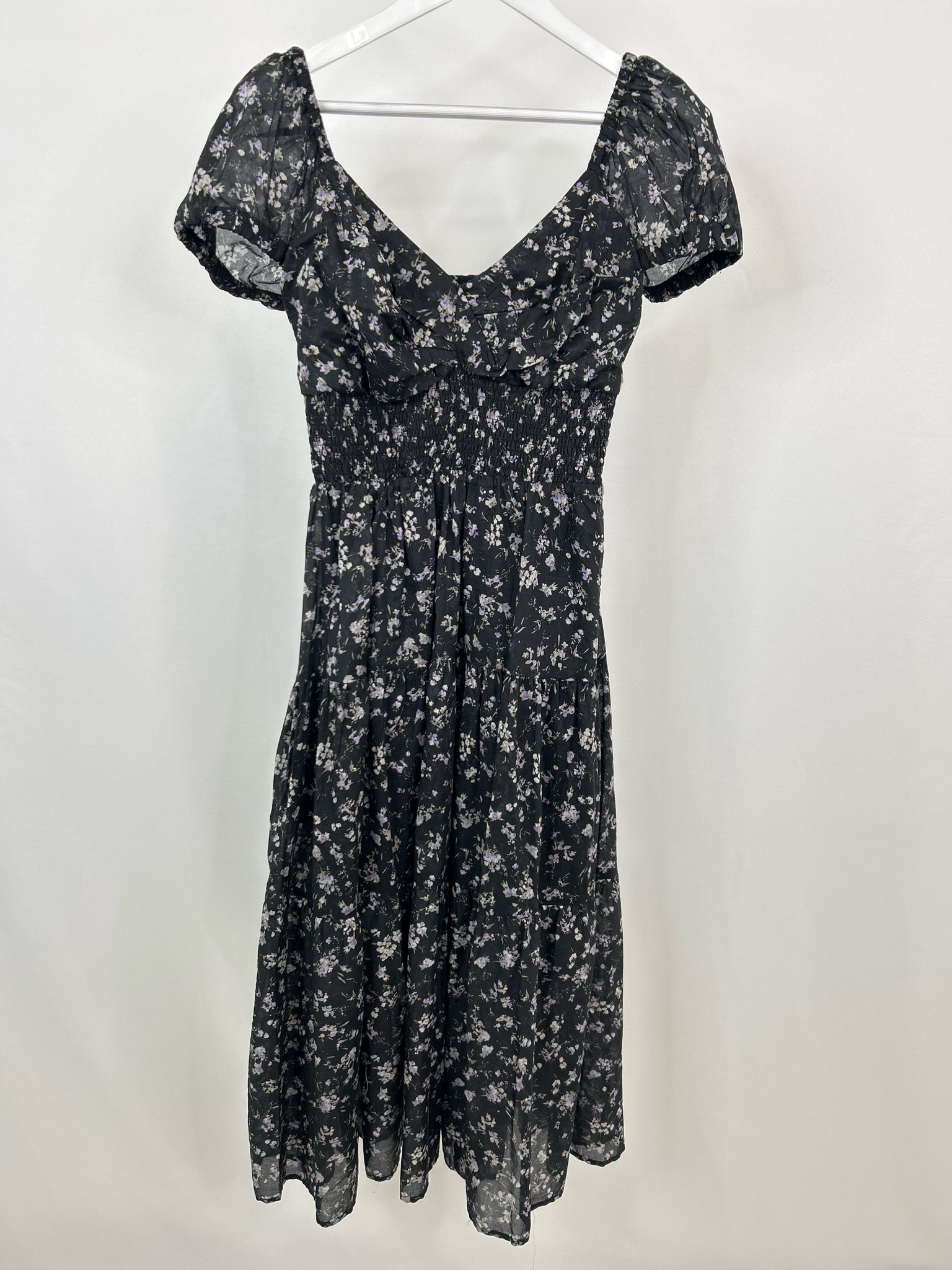 MELLODAY Size M Black Print Women Dress
