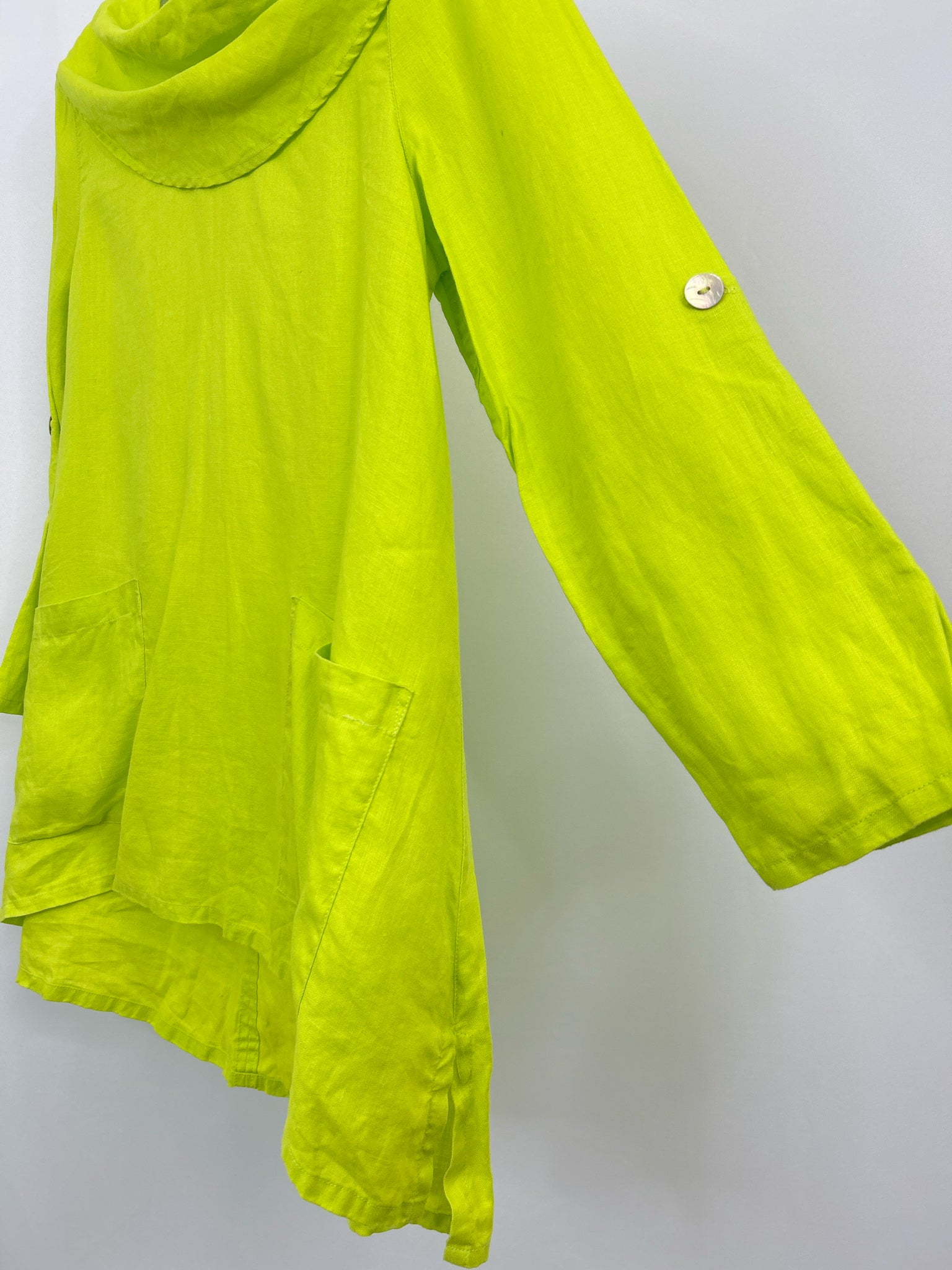 Ali Miles Size M Chartreuse Women Tunic