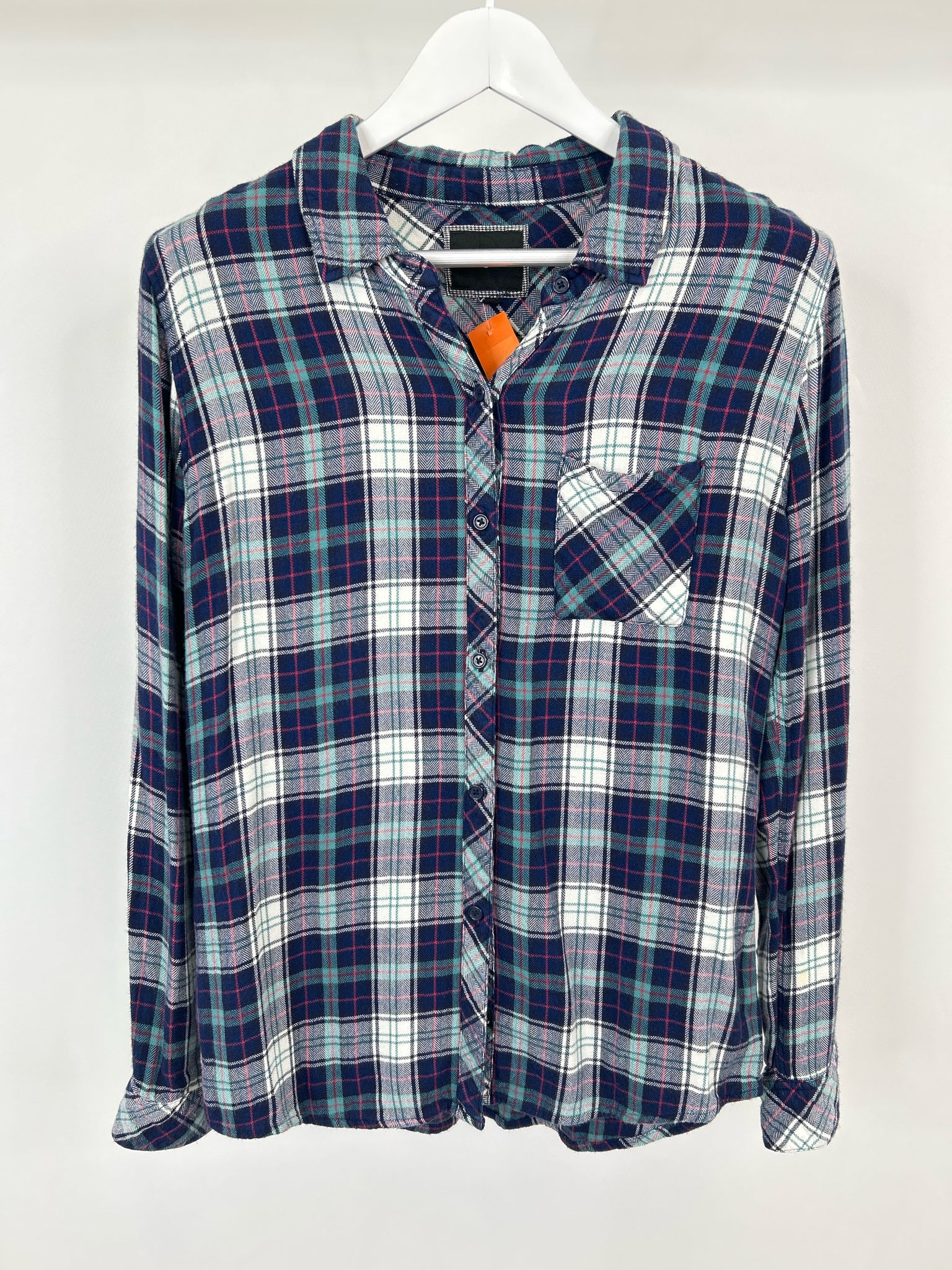 RAILS Size L Navy plaid Women Shirt