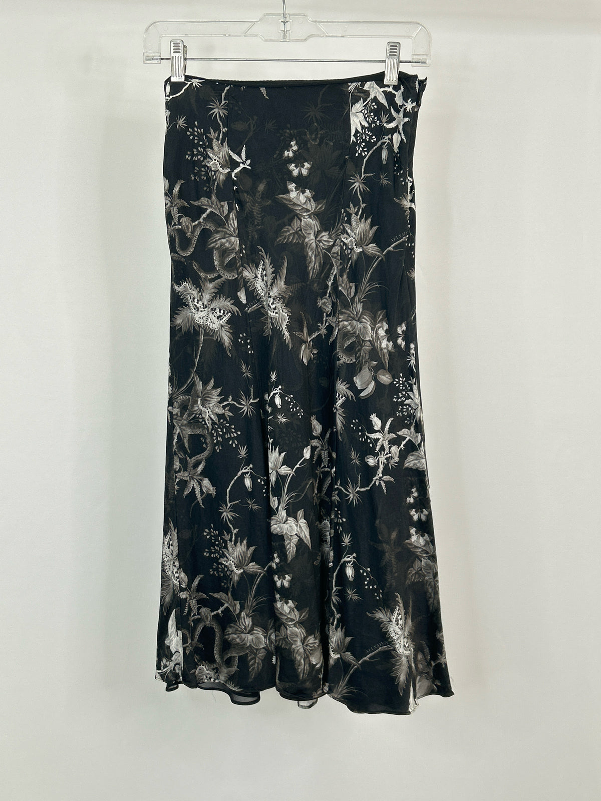 ALLSAINTS Size 2 Black Print Women Skirt