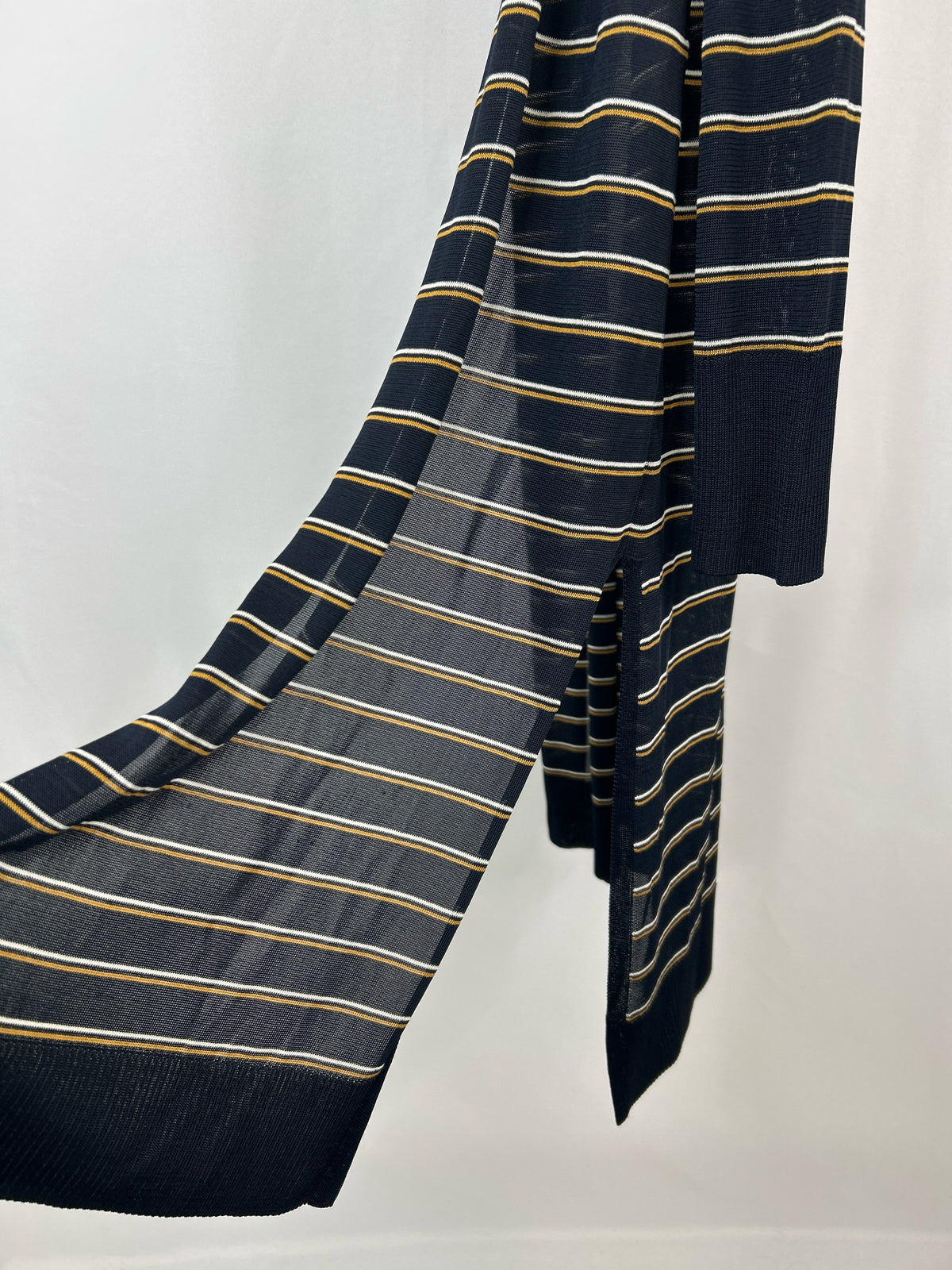 LAFAYETTE 148 Size L NAVY STRIPED Women Cardigan
